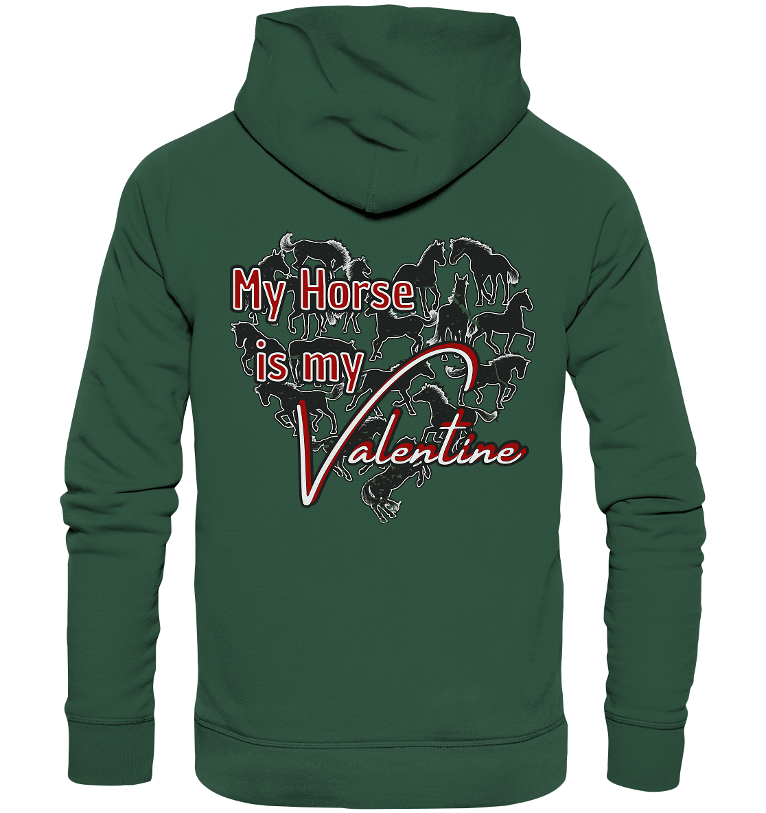 Valentinstag My Horse is my Valentine Reitergeschenk - Organic Basic Hoodie