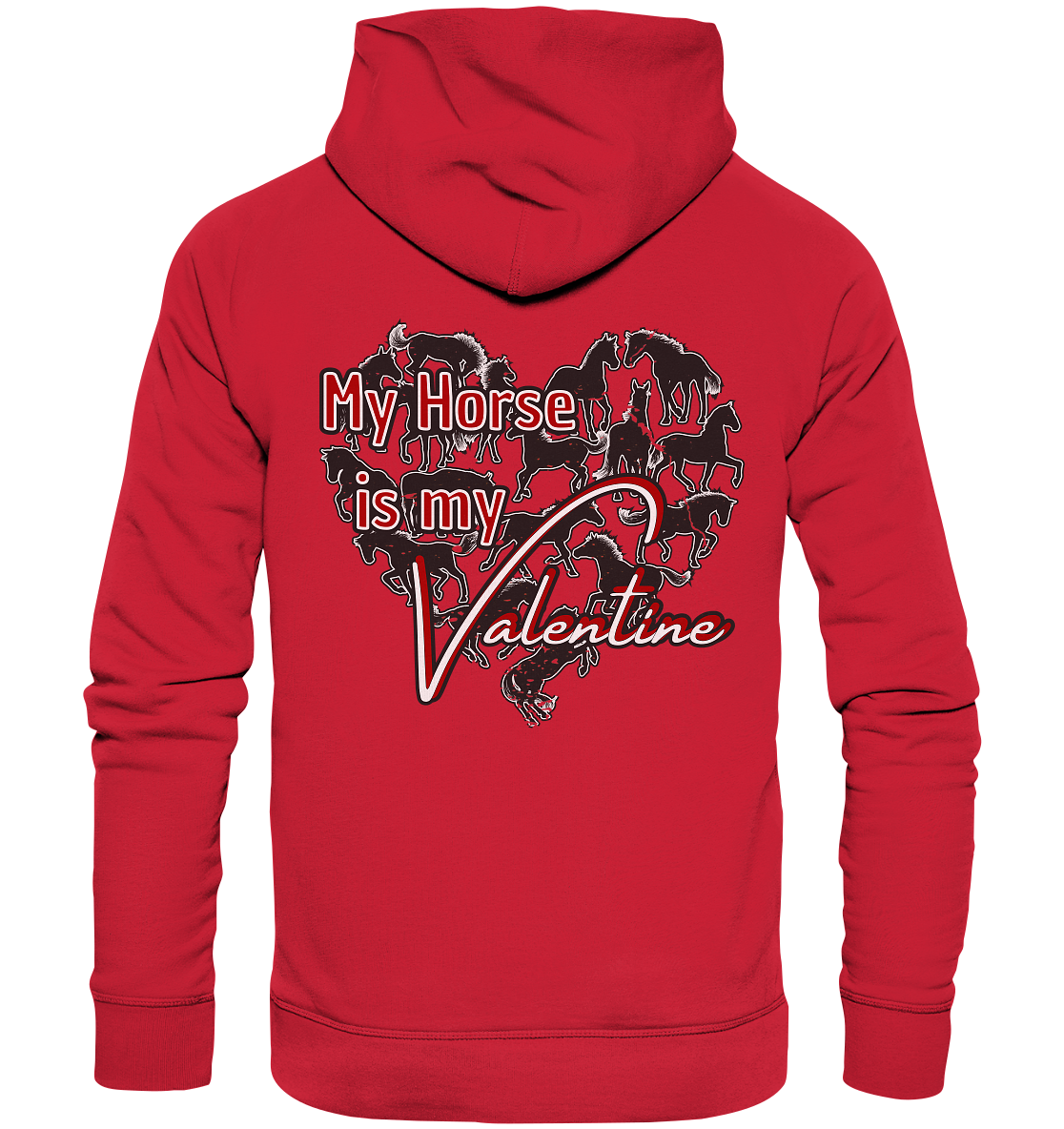 Valentinstag My Horse is my Valentine Reitergeschenk - Organic Basic Hoodie