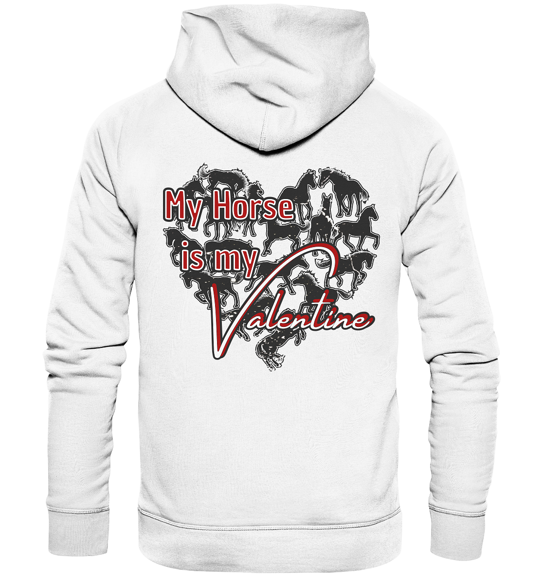 Valentinstag My Horse is my Valentine Reitergeschenk - Organic Basic Hoodie