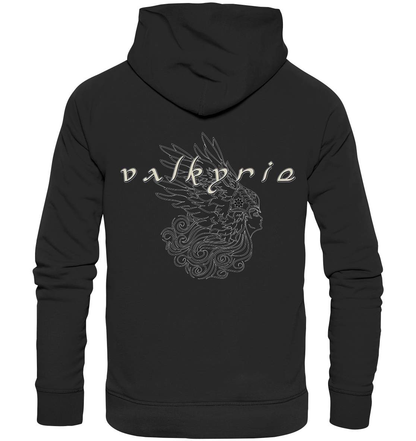 Cooles Wikinger-T-Shirt, Walküre-Shirts, Walhalla-Shirt, Bio-Baumwoll-Kurzarm-Valkyrie-Shirt, nordisches Mythologie-Geschenk - Organic Hoodie-