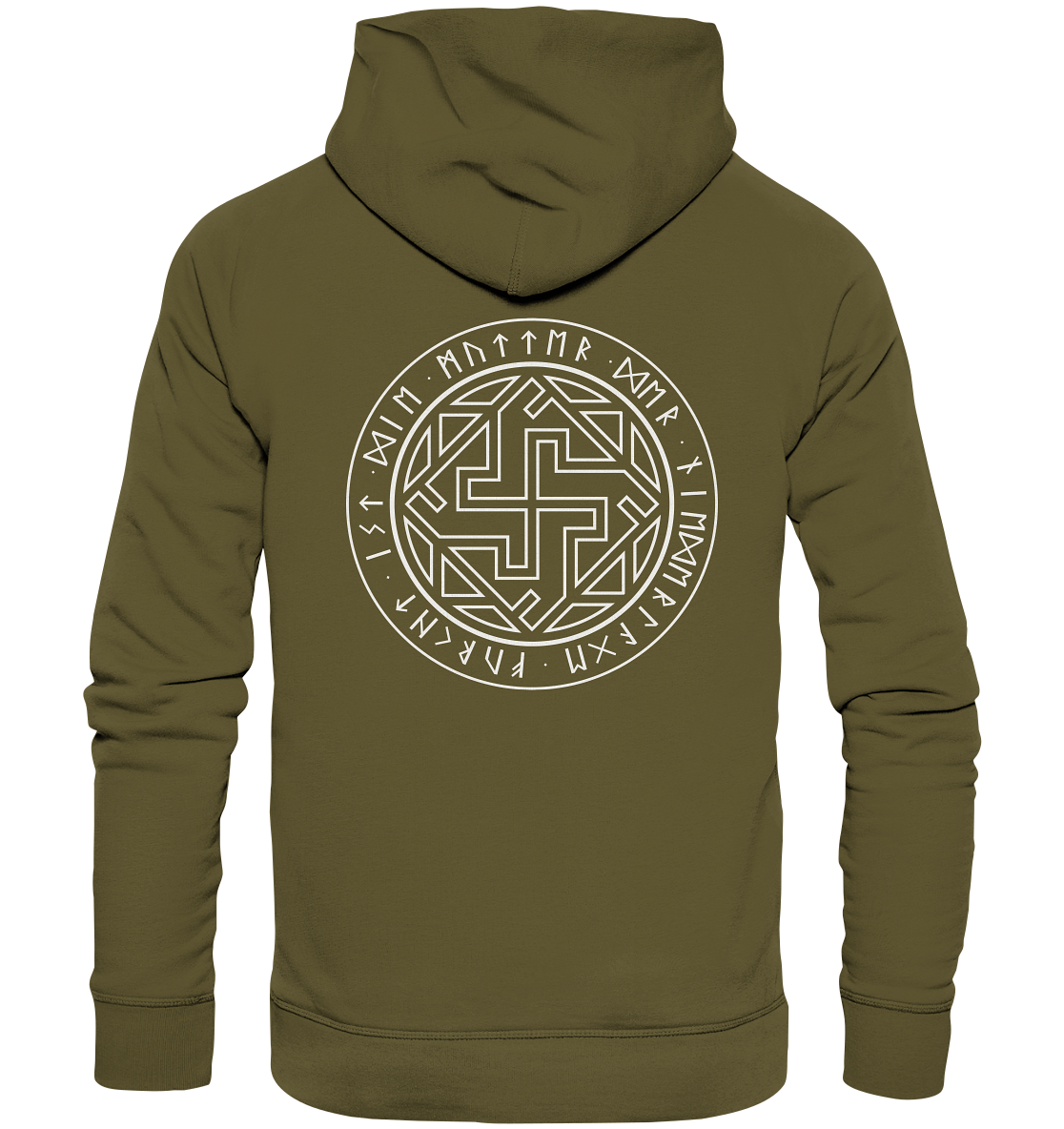 Wikinger Hoodie Furcht ist die Mutter der Niederlage Runenschrift - Organic Hoodie