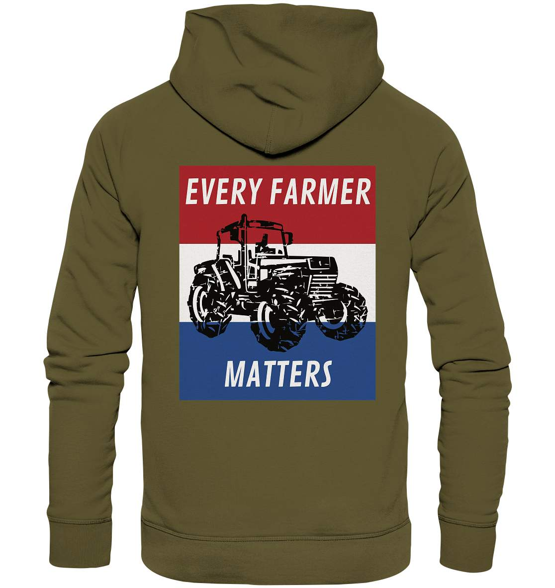 Jeder Bauer zählt Traktorfahrer aus Leidenschaft pro Niederlande - Organic Hoodie-bauer,Bauernstreik,geflügelbauer,landwirt,Niederland,Niederlande,roter Traktor,Solidarität mit Niederlande,Traktor,Traktoren,Traktorfan,traktorstreik