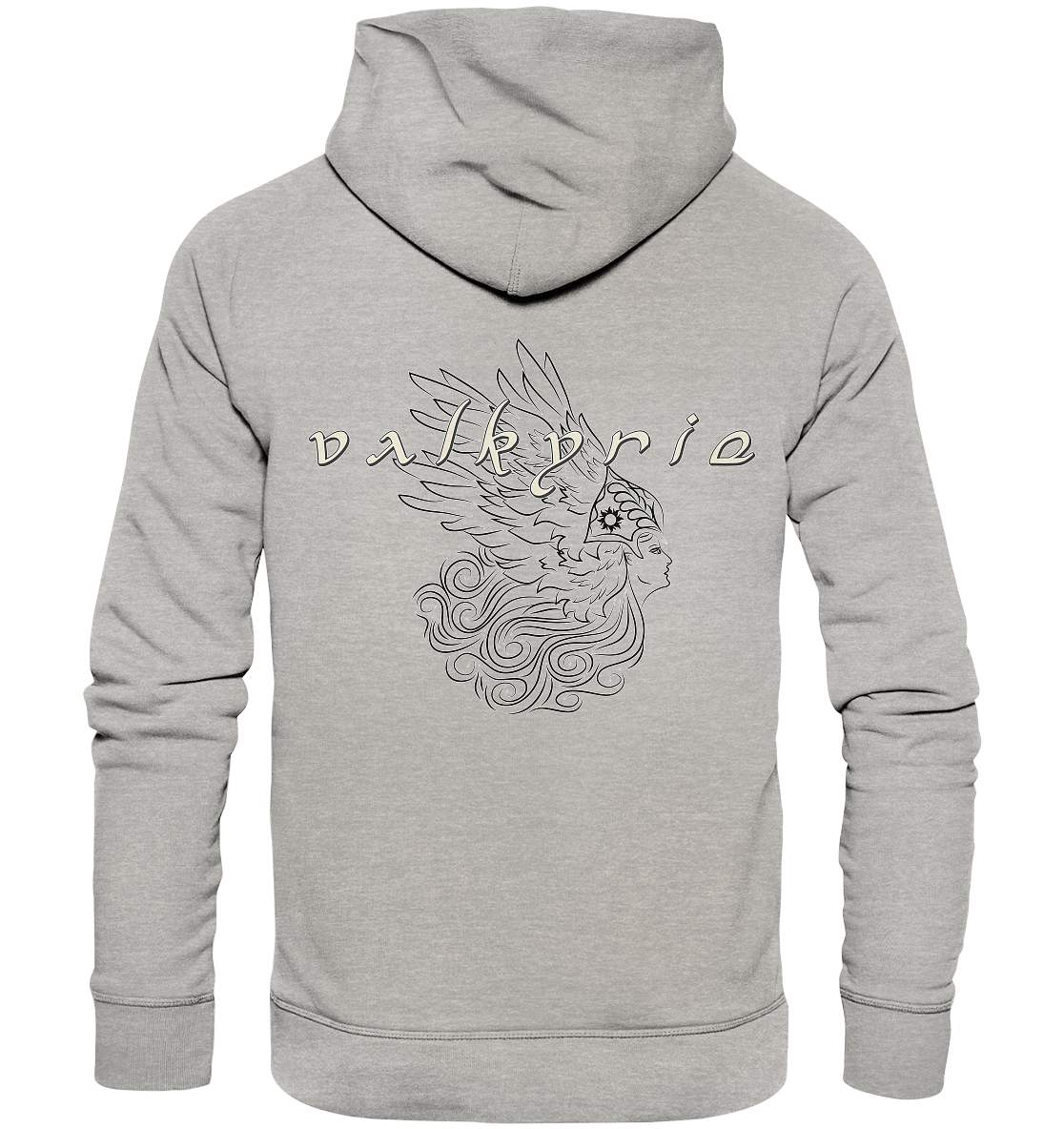 Cooles Wikinger-T-Shirt, Walküre-Shirts, Walhalla-Shirt, Bio-Baumwoll-Kurzarm-Valkyrie-Shirt, nordisches Mythologie-Geschenk - Organic Hoodie-