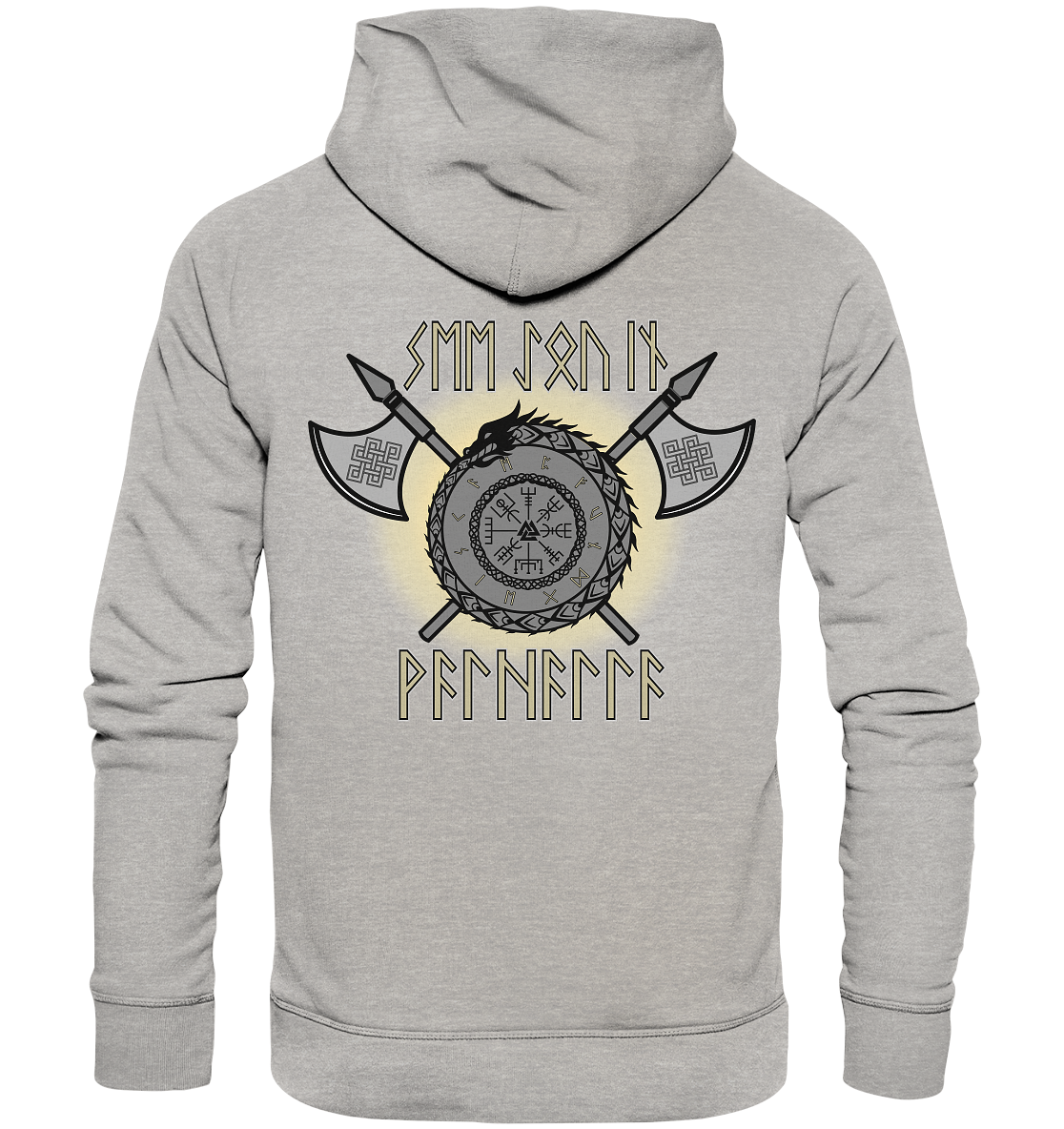 Wikinger Shirt Vegvisir Valhalla T-Shirt Wikinger Nordische Mythologie Odin Thor Ragnar Viking Geschenk - Organic Hoodie