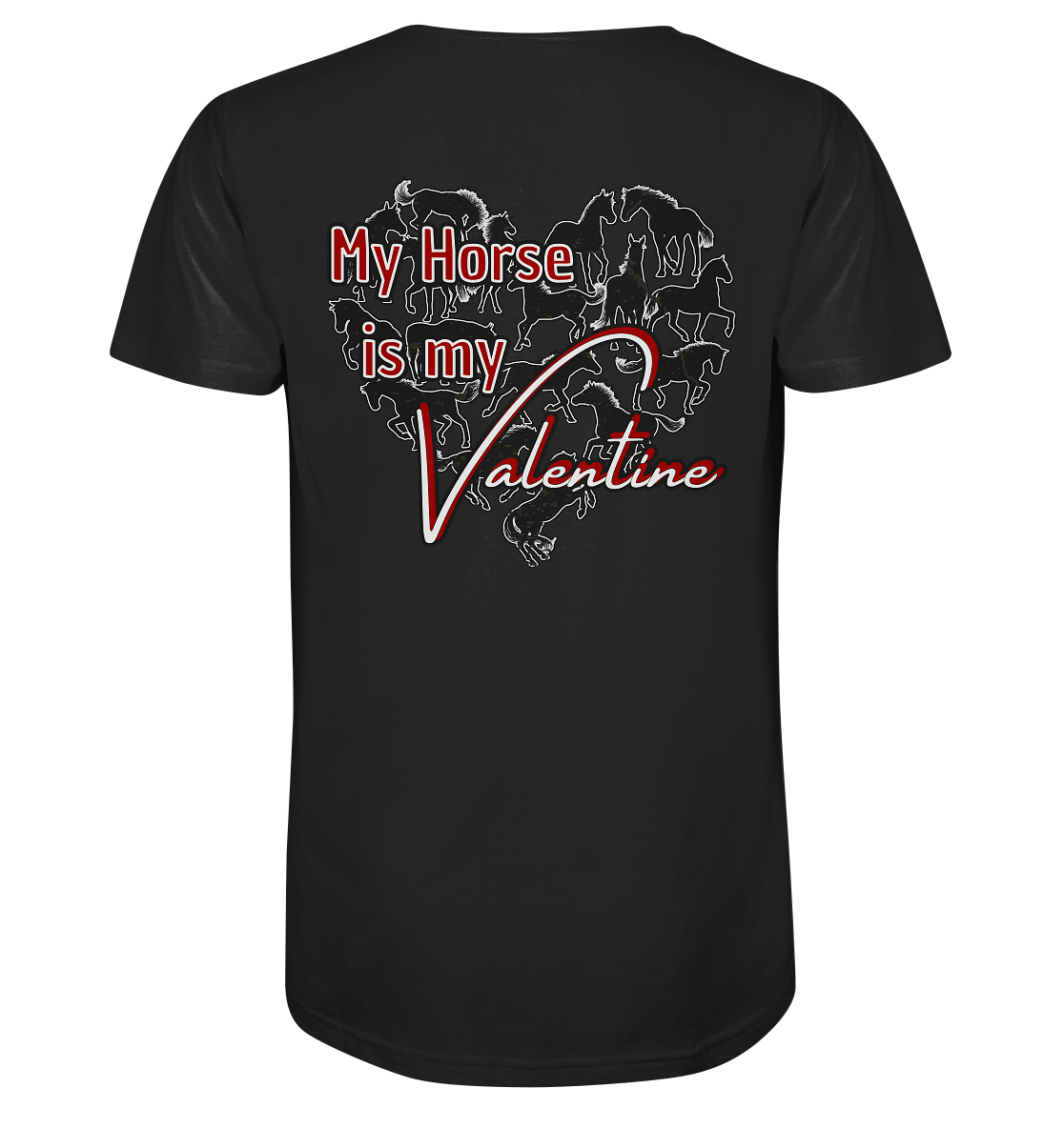 Valentinstag My Horse is my Valentine Reitergeschenk - Organic Shirt