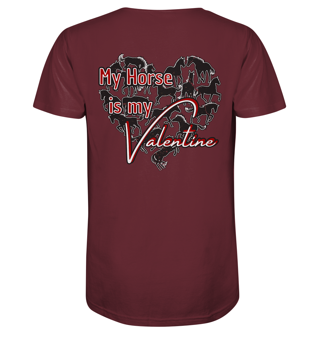 Valentinstag My Horse is my Valentine Reitergeschenk - Organic Shirt