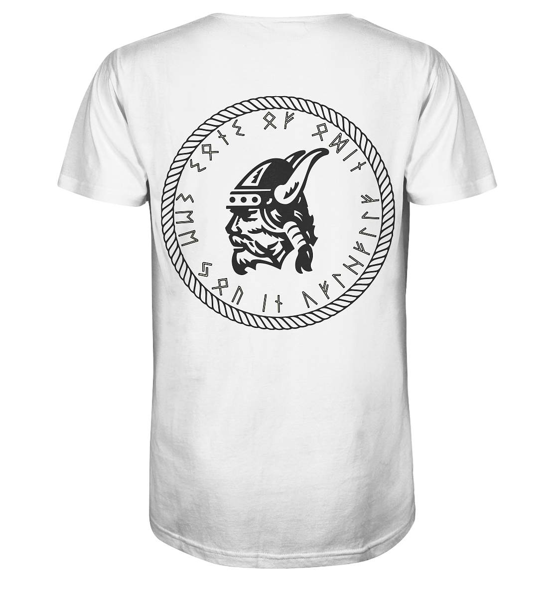 Cooles Wikinger-T-Shirt, Vegvisir-Shirts, Walhalla-Shirt, Bio-Baumwoll-Kurzarm-Wikinger-Shirt, nordisches Mythologie-Geschenk - Organic Shirt-