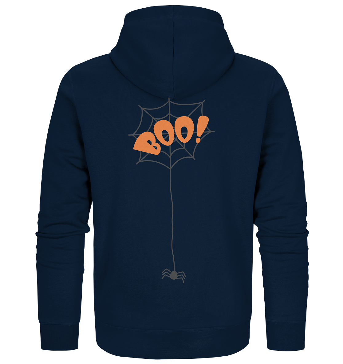 Halloween Shirt, Boo Halloween, Herbst T-Shirt, Kürbis Gesichter Shirt, Halloween Outfit, Spinnenetz, Halloween Kostüm  - Organic Zipper