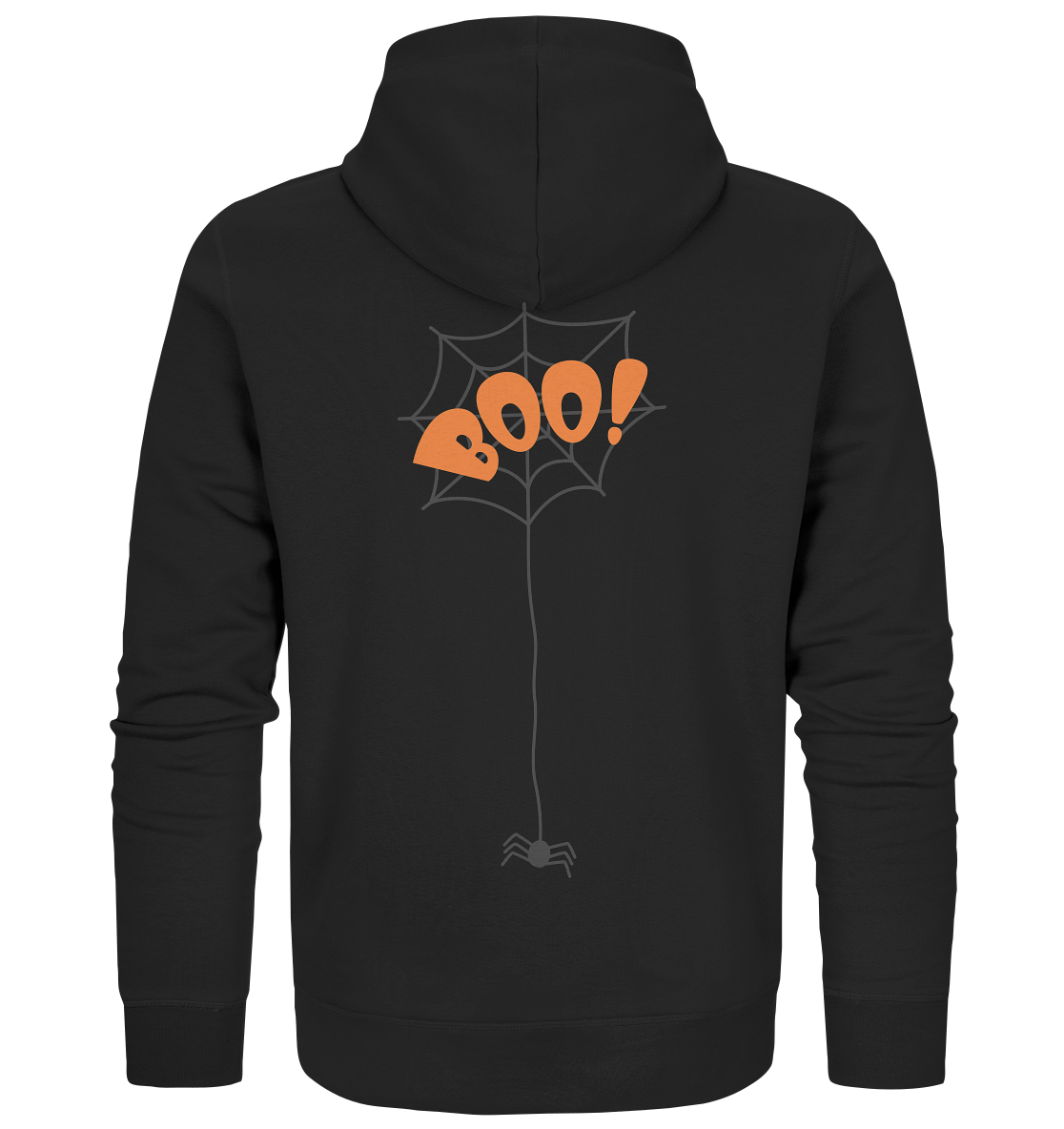 Halloween Shirt, Boo Halloween, Herbst T-Shirt, Kürbis Gesichter Shirt, Halloween Outfit, Spinnenetz, Halloween Kostüm  - Organic Zipper