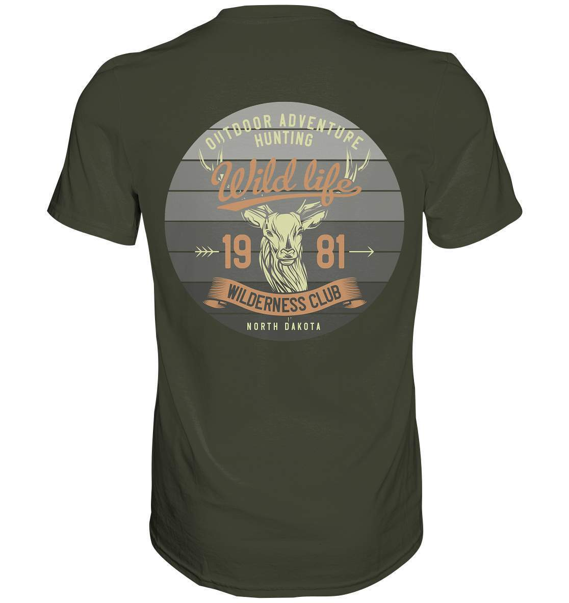 Wildlife 1981 - Jäger aus Leidenschaft - Premium Shirt-1981,abenteuer,adventure,büchsenlicht,felder,freiheit,hirsch,hochsitz,hochstand,jagd,jagdclub,jagdverein,jagen,jäger,outdoor,rothirsch,wald,wiesen