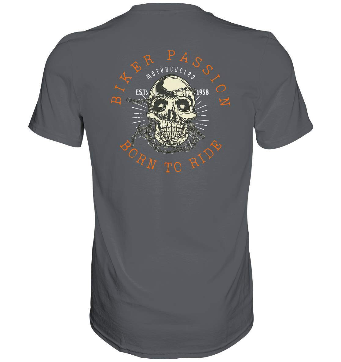 Biker Passion - Born to Ride Biker Outfit Motorradfahrer Geschenk - Premium Shirt-ausfahrt,bike,biker,biker outfit,biker shirt,born to ride,cafe racer,chopper,coole,dirt bike,fun,funny,humor,lustig,lustige,moped,motocross,Motorrad,motorrad tour,motorradfahren,motorsport,simson,v2,zweirad