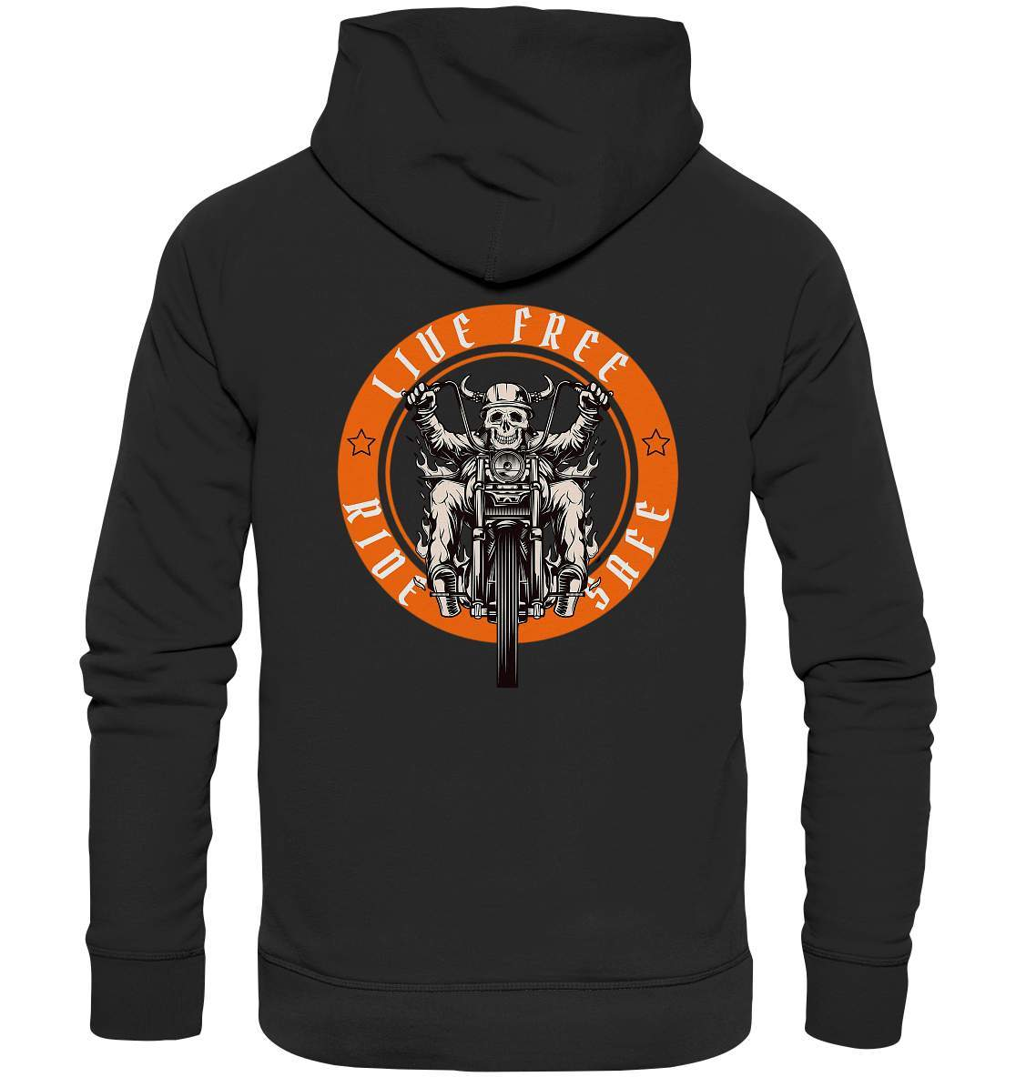 Live Free Ride Safe Biker Motorrad Motorradfahrer Geschenk - Premium Unisex Hoodie-ausfahrt,bike,biker,biker outfit,biker shirt,cafe racer,chopper,coole,dirt bike,fun,funny,humor,Live Free Ride Safe,lustig,lustige,moped,motocross,Motorrad,motorrad tour,motorradfahren,motorsport,simson,v2,zweirad