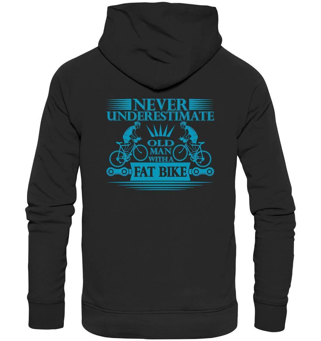 Fahrrad Never underestimate old man with a Fat Bike - Premium Unisex Hoodie-bike,bike damen,e-bike trekking,fahrrad,fahrrad damen,fahrrad einfach,fahrrad fahren,fahrrad herren,fahrrad test,fahrradbekleidung,fahrradtour,mountainbike,underestimate old man with Bike