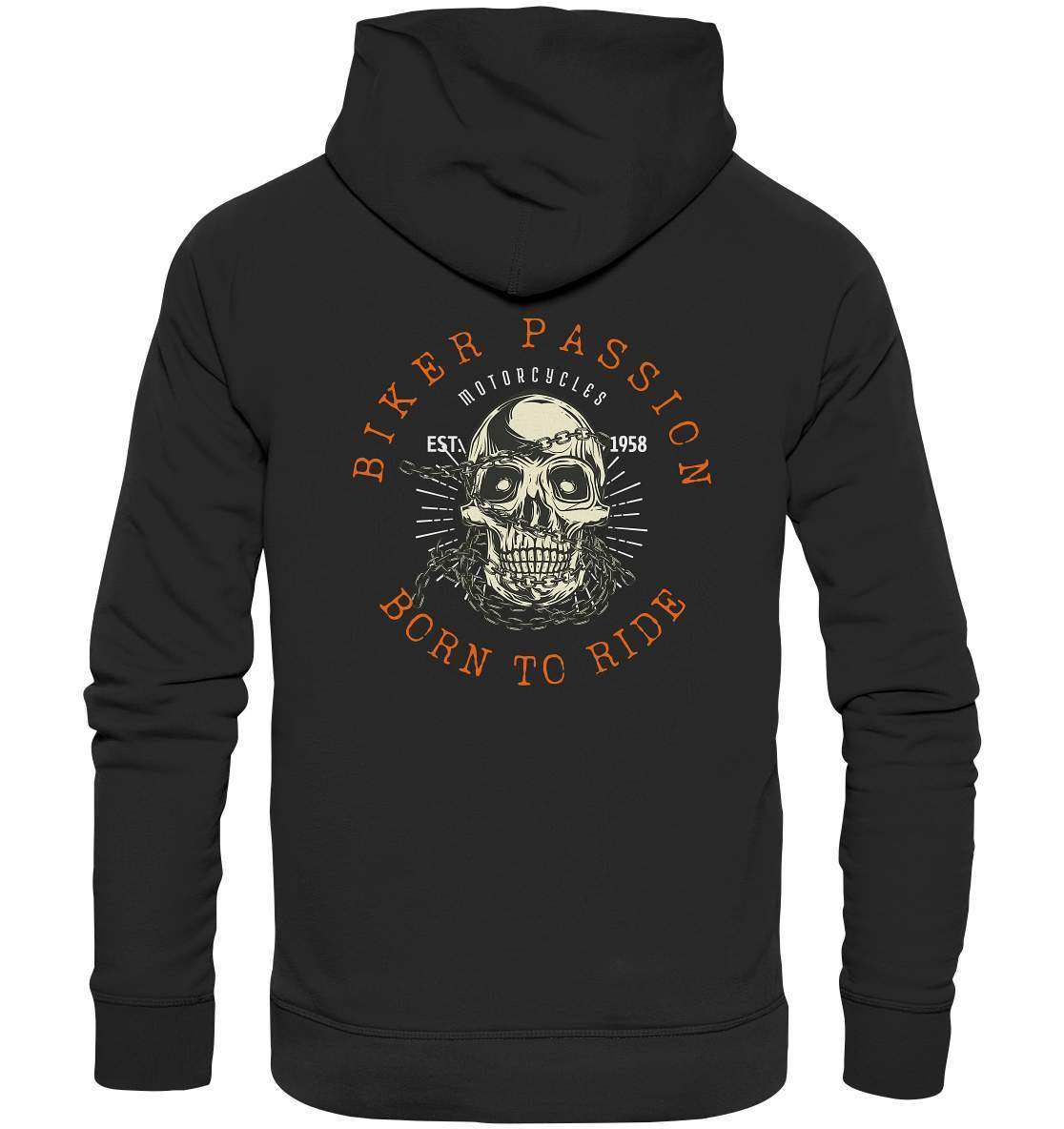 Biker Passion - Born to Ride Biker Outfit Motorradfahrer Geschenk - Premium Unisex Hoodie-ausfahrt,bike,biker,biker outfit,biker shirt,born to ride,cafe racer,chopper,coole,dirt bike,fun,funny,humor,lustig,lustige,moped,motocross,Motorrad,motorrad tour,motorradfahren,motorsport,simson,v2,zweirad