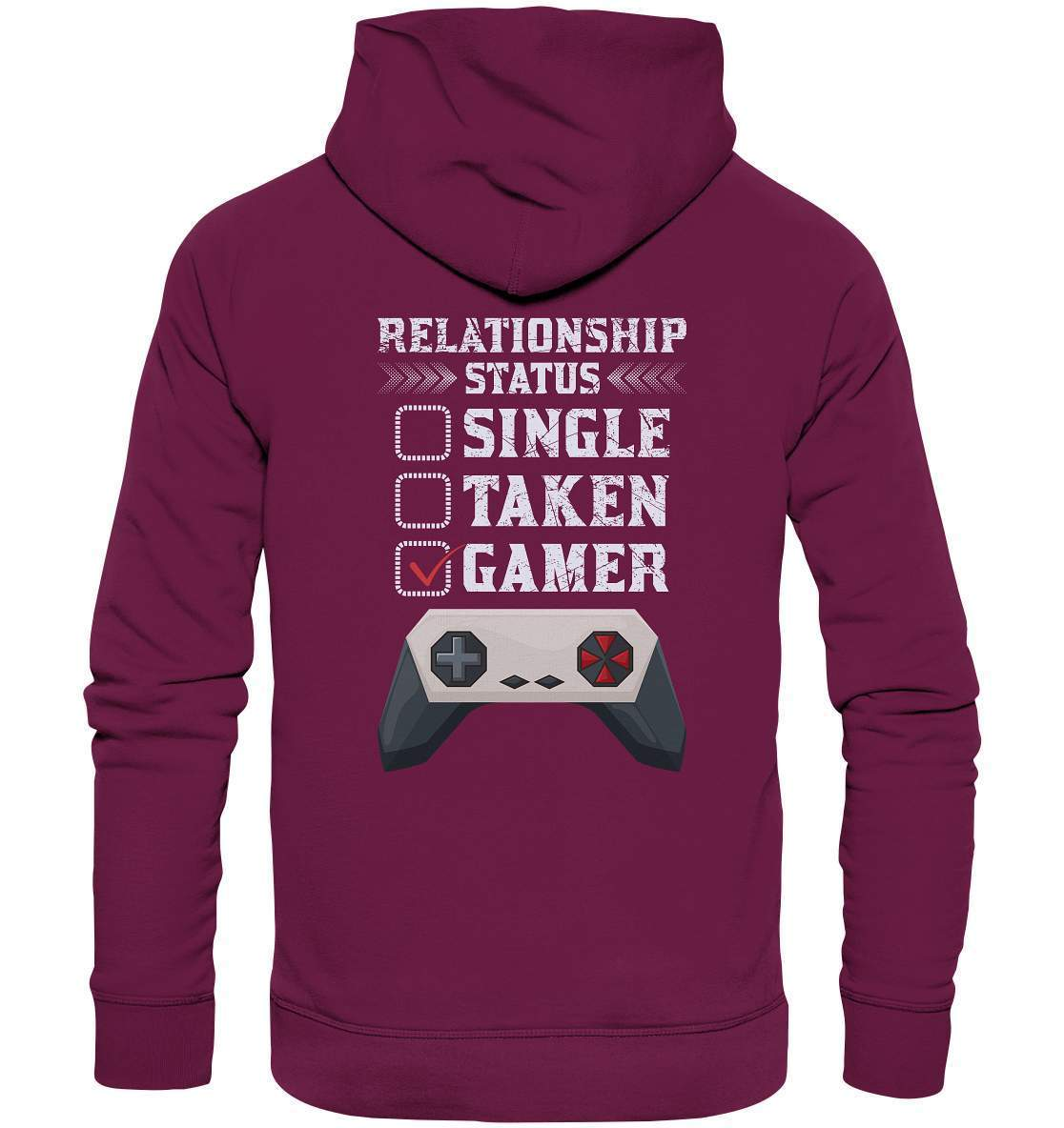 Zocker Outfit Beziehungsstatus Single Taken Gamer - Premium Unisex Hoodie-computer,controller,gamepad,gamer,geboren zum zocken,geborener zocker,joystick,Konsole,Single Taken Gamer,spielkonsole,Video Game,zocken,zockerleidenschaft