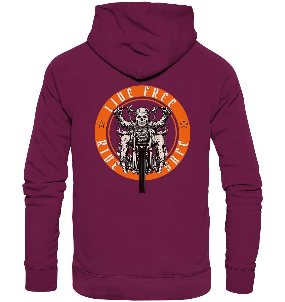 Live Free Ride Safe Biker Motorrad Motorradfahrer Geschenk - Premium Unisex Hoodie-ausfahrt,bike,biker,biker outfit,biker shirt,cafe racer,chopper,coole,dirt bike,fun,funny,humor,Live Free Ride Safe,lustig,lustige,moped,motocross,Motorrad,motorrad tour,motorradfahren,motorsport,simson,v2,zweirad