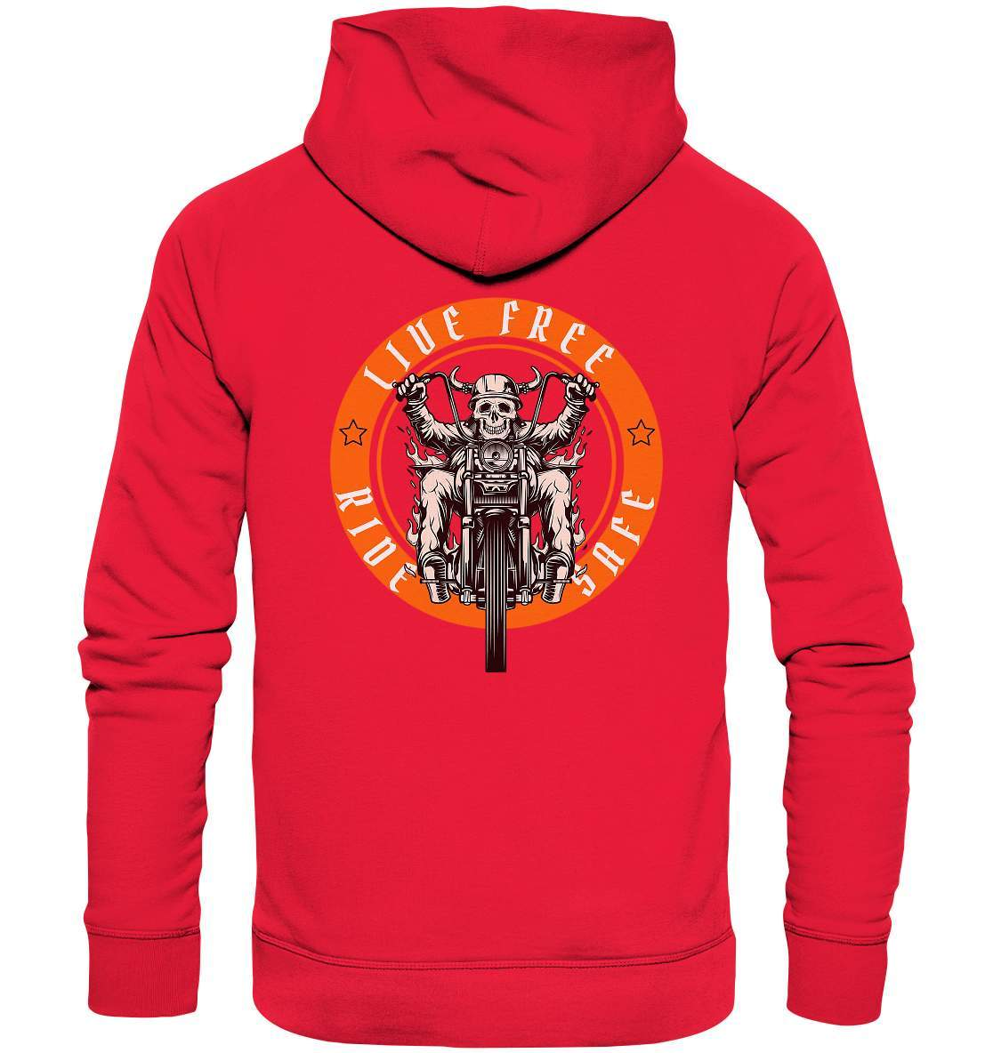 Live Free Ride Safe Biker Motorrad Motorradfahrer Geschenk - Premium Unisex Hoodie-ausfahrt,bike,biker,biker outfit,biker shirt,cafe racer,chopper,coole,dirt bike,fun,funny,humor,Live Free Ride Safe,lustig,lustige,moped,motocross,Motorrad,motorrad tour,motorradfahren,motorsport,simson,v2,zweirad