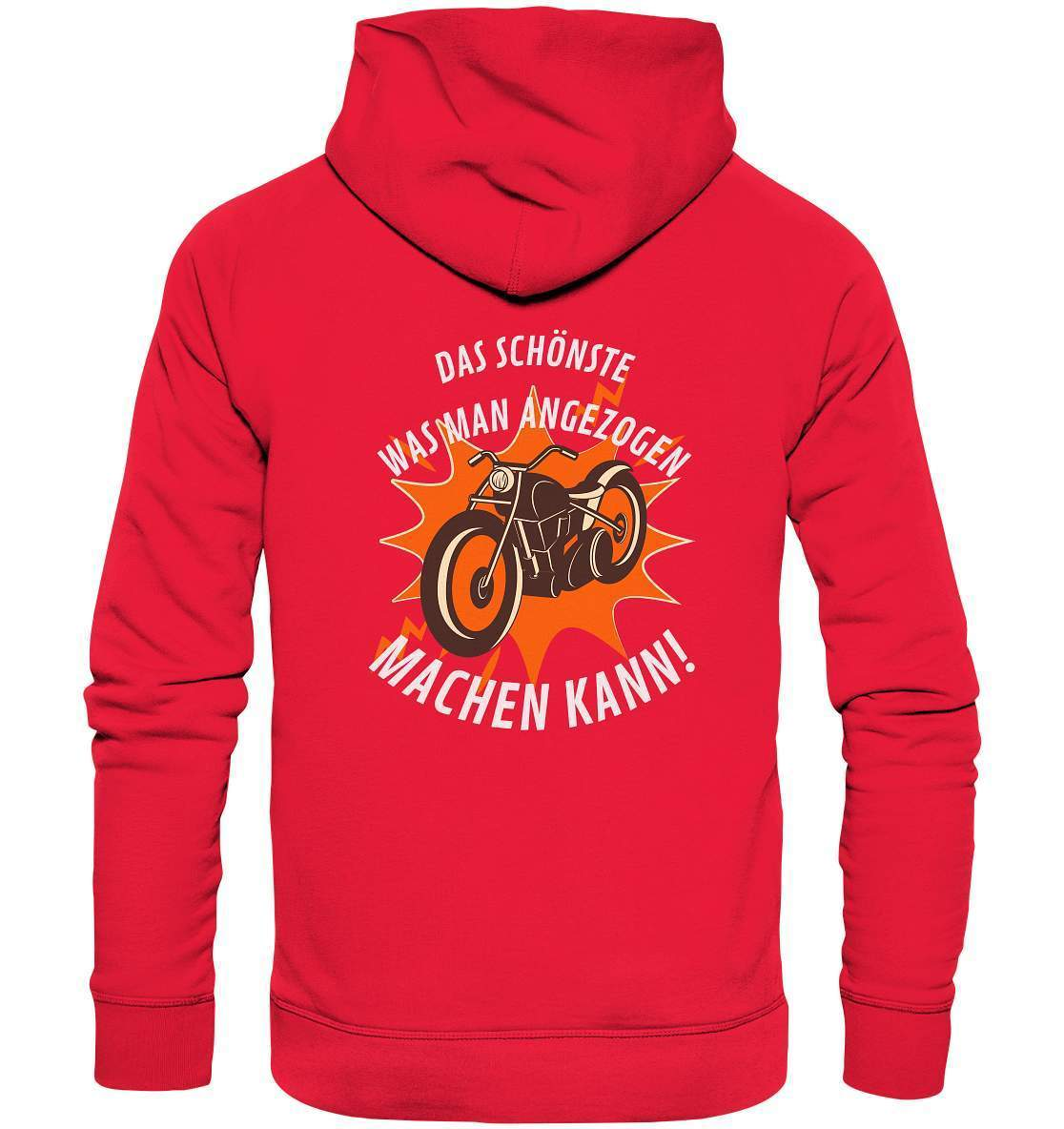 Das Schönste, was man angezogen machen kann - Premium Unisex Hoodie-ausfahrt,bike,biker,biker outfit,biker shirt,born to ride,cafe racer,chopper,coole,dirt bike,fun,funny,humor,lustig,lustige,moped,motocross,Motorrad,motorrad tour,motorradfahren,motorsport,simson,v2,zweirad