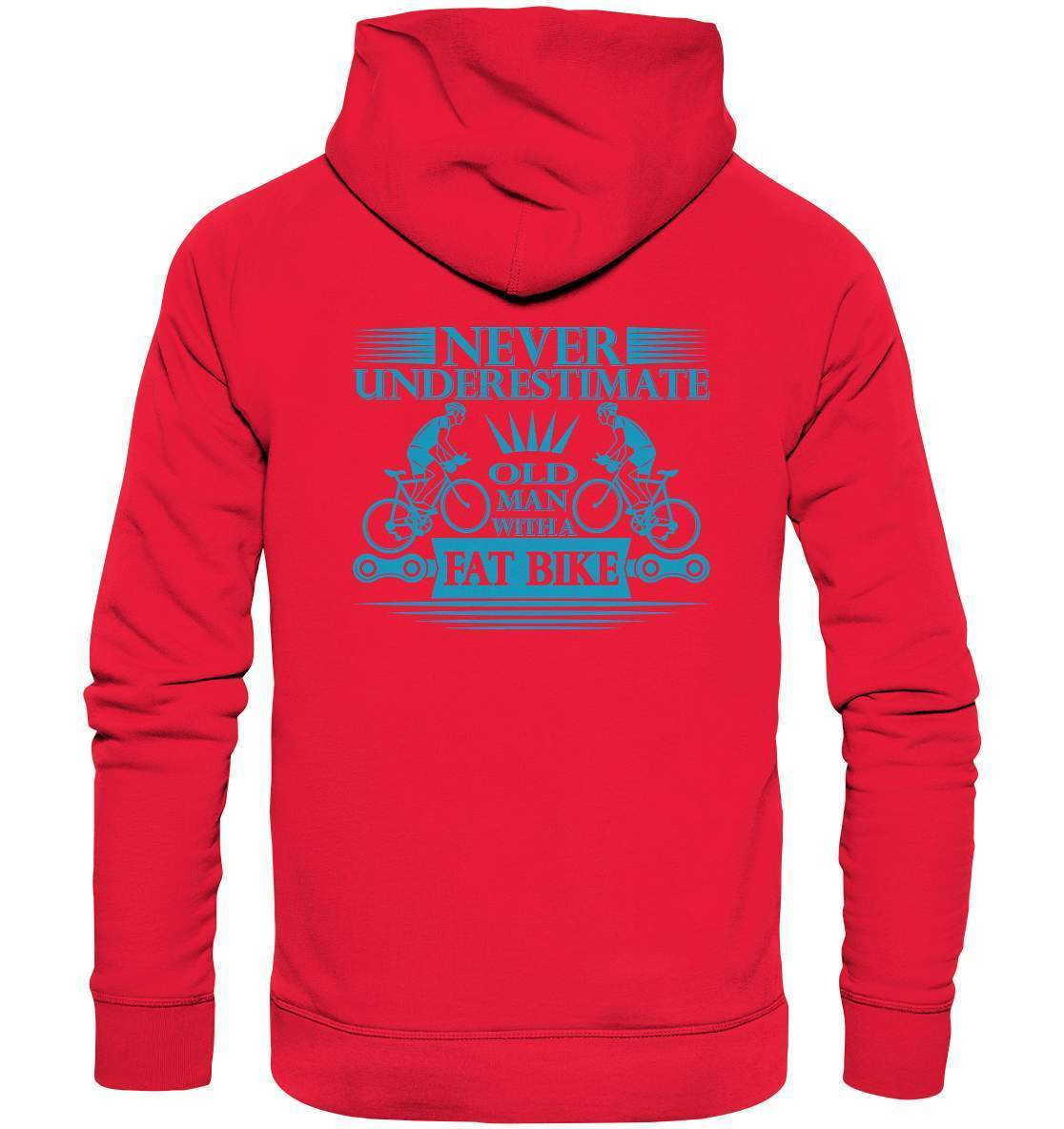 Fahrrad Never underestimate old man with a Fat Bike - Premium Unisex Hoodie-bike,bike damen,e-bike trekking,fahrrad,fahrrad damen,fahrrad einfach,fahrrad fahren,fahrrad herren,fahrrad test,fahrradbekleidung,fahrradtour,mountainbike,underestimate old man with Bike