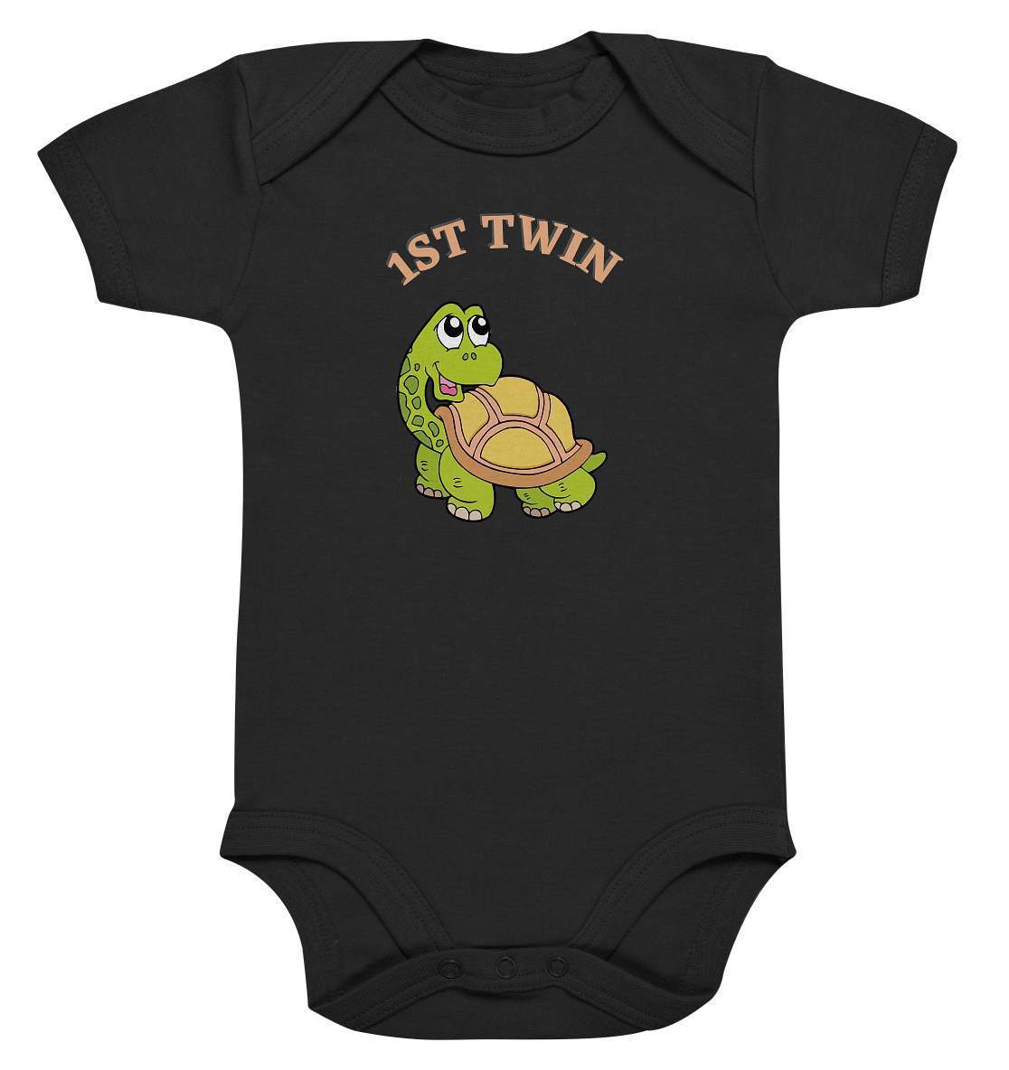 Zwilling Outfit - Erster Zwilling Schildkröte - Baby Bodysuit-eineiige zwillinge,ertsgeborener,first twin,geschwister,geschwisteroutfit,jungen,kinder,meeresliebe,mädchen,Schildkröte,twin,verwechseln,zweieiige zwillinge,zwillinge,zwillingsjungs,zwillingsmädchen,zwillingsoutfit