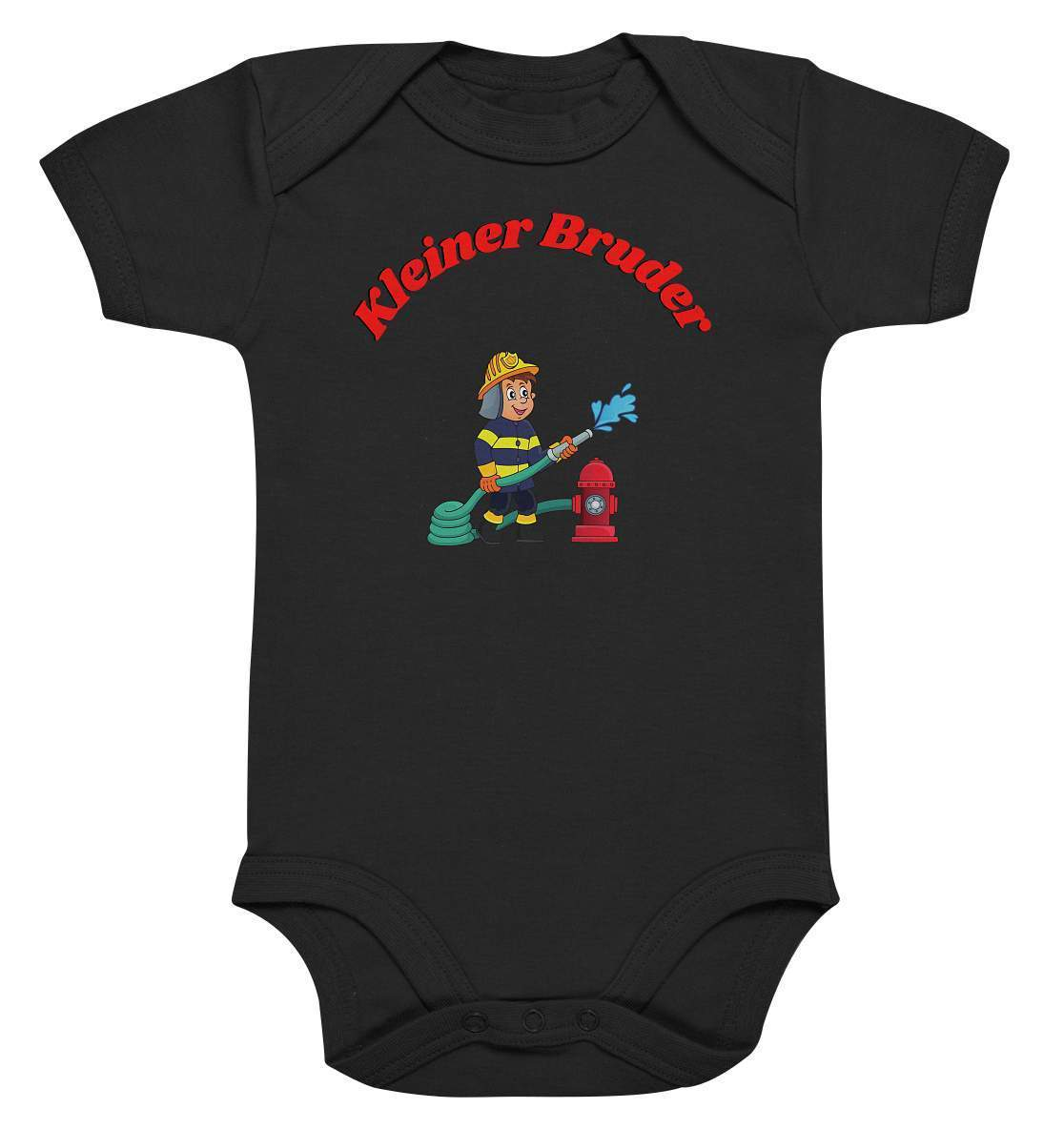 Geschwister Outfit - kleiner Bruder Feuerwehr - Baby Bodysuit-berufsfeuerwehr,bruder,feuer löschen,feuerlöschhydrant,Feuerwehr,feuerwehrfan,Feuerwehrmann,freiwillige feuerwehr,Geschenk,Geschenkidee,geschwister,geschwisterliebe,hydrant,jugendfeuerwehr,jungen,kleiner bruder,lieblingsteil,perfekte grafik,wunderschönes Design