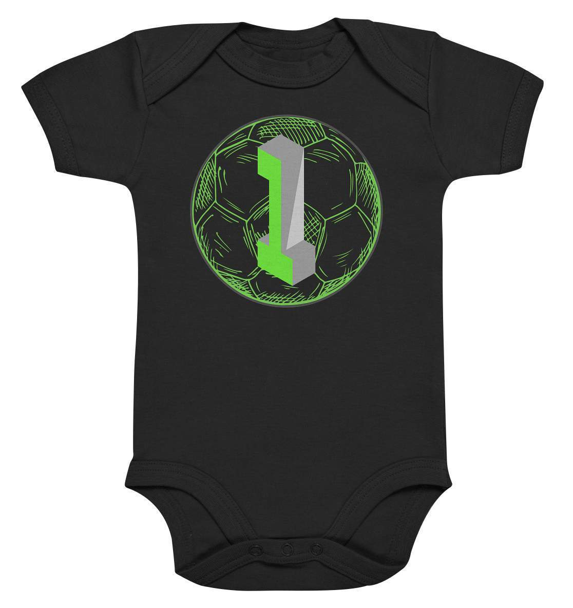 1. Geburtstag Outfit - Fußball - Baby Bodysuit-1.Geburtstag,baby,ein jahr alt,einjährig 1 Jahr,erster Geburtstag,fußball,fußballer,geburtstag,geburtstagsgeschenk,geburtstagsoutfit,Geschenk,geschenkidee,jungen,kein baby mehr,kleinkind,mädchen,perfekte grafik,rasenballsprot,unisex,wunderschönes Design