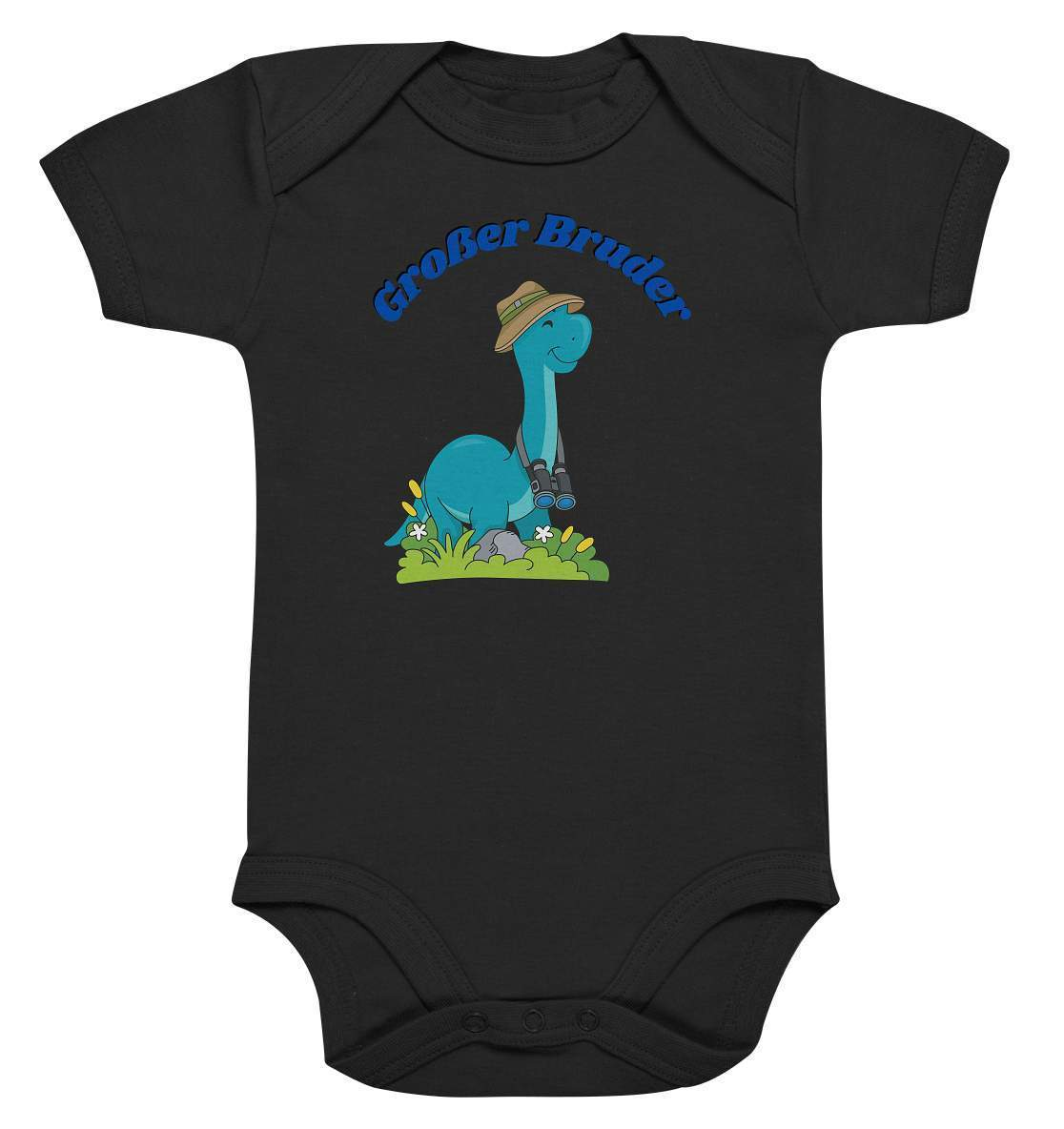 Geschwister Outfit - Großer Bruder Dino - Baby Bodysuit-bruder,dino entdecken,dinofan,diplodocus,entdecker,fernglas,Geschenk,Geschenkidee,geschwister,geschwisterliebe,großer bruder,jungen,lieblingsteil,perfekte grafik,safarihut,trendy,wunderschönes Design