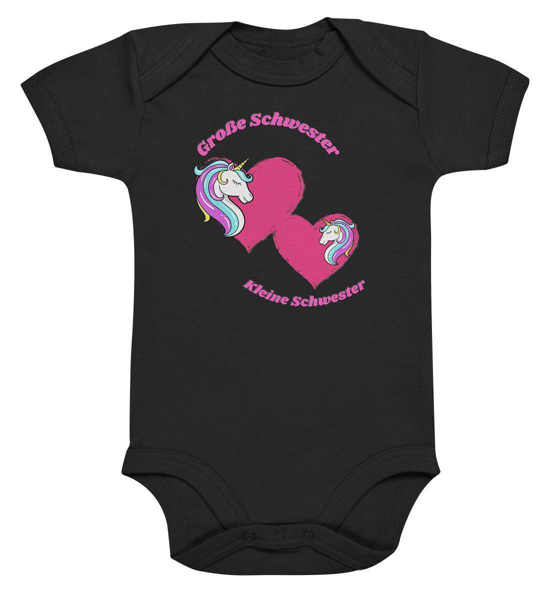 Geschwister Outfit - Schwestern Einhorn - Baby Bodysuit-einhorn,einhornfan,enkeltochter,Geschenk,Geschenkidee,geschwister,geschwisterliebe,große Schwester,herz,Kleine schwester,liebe,lieblingsschwester,lieblingsteil,mädchen,perfekte grafik,schwester,Schwestern,stolze schwester,tochter,unicorn,wunderschönes Design