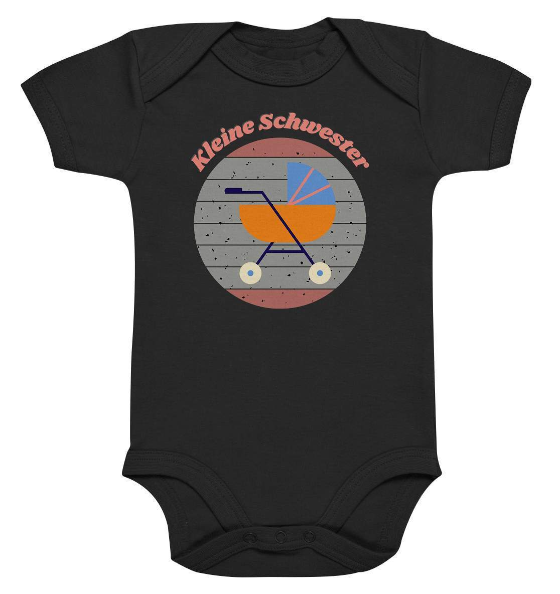 Geschwister Outfit - Kleine Schwester Kinderwagen - Baby Bodysuit-baby,Geschenk,Geschenkidee,geschwister,geschwister outfit,geschwisterliebe,herz,Kinderwagen,Kleine schwester,liebe,lieblingsteil,mädchen,perfekte grafik,schwester,schwestern,stolze schwester,tochter,trendy,Vintage,Vintage style,wunderschönes Design