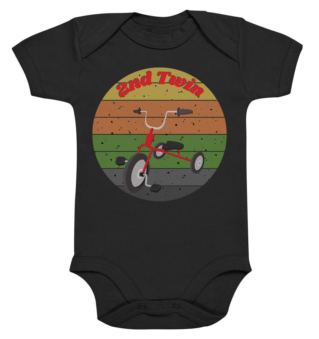 Zwillings Outfit - Zweiter Zwilling Dreirad - Baby Bodysuit-bid twin,dreirad,eineiige zwillinge,Geschenk,Geschenkidee,geschwister,geschwisteroutfit,jungen,kinder,liebe,lieblingsteil,mädchen,perfekte grafik,rotes dreirad,trendy,verwechseln,Vintage,Vintage style,wunderschönes Design,zweieiige zwillinge,zweitgeborener,zwillinge,zwillingsjungs,zwillingsmädchen,zwillingsoutfit