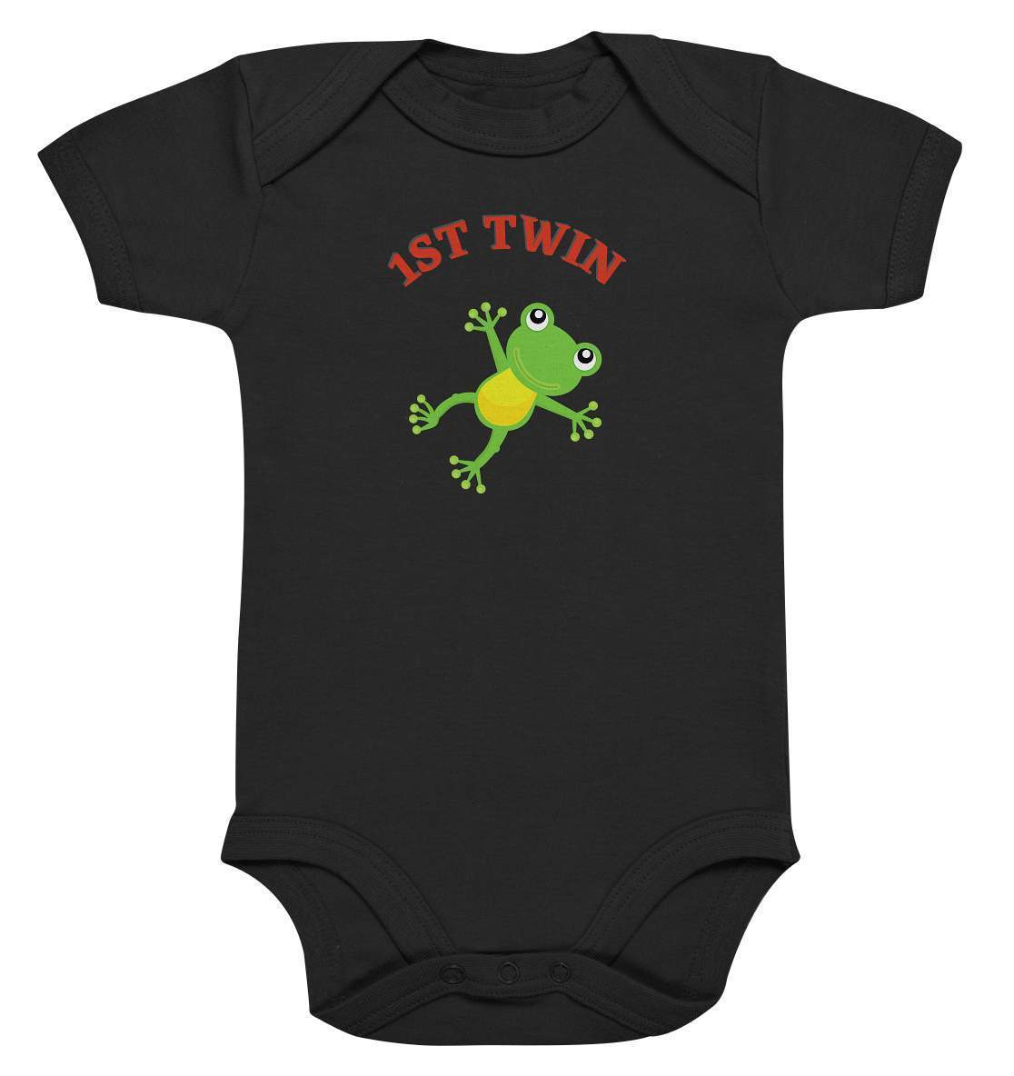 Zwilling Outfit - Erster Zwilling Frosch - Baby Bodysuit-eineiige zwillinge,ertsgeborener,first twin,Frosch,geschwister,geschwisteroutfit,jungen,kinder,mädchen,naturliebe,twin,verwechseln,zweieiige zwillinge,zwillinge,zwillingsjungs,zwillingsmädchen,zwillingsoutfit