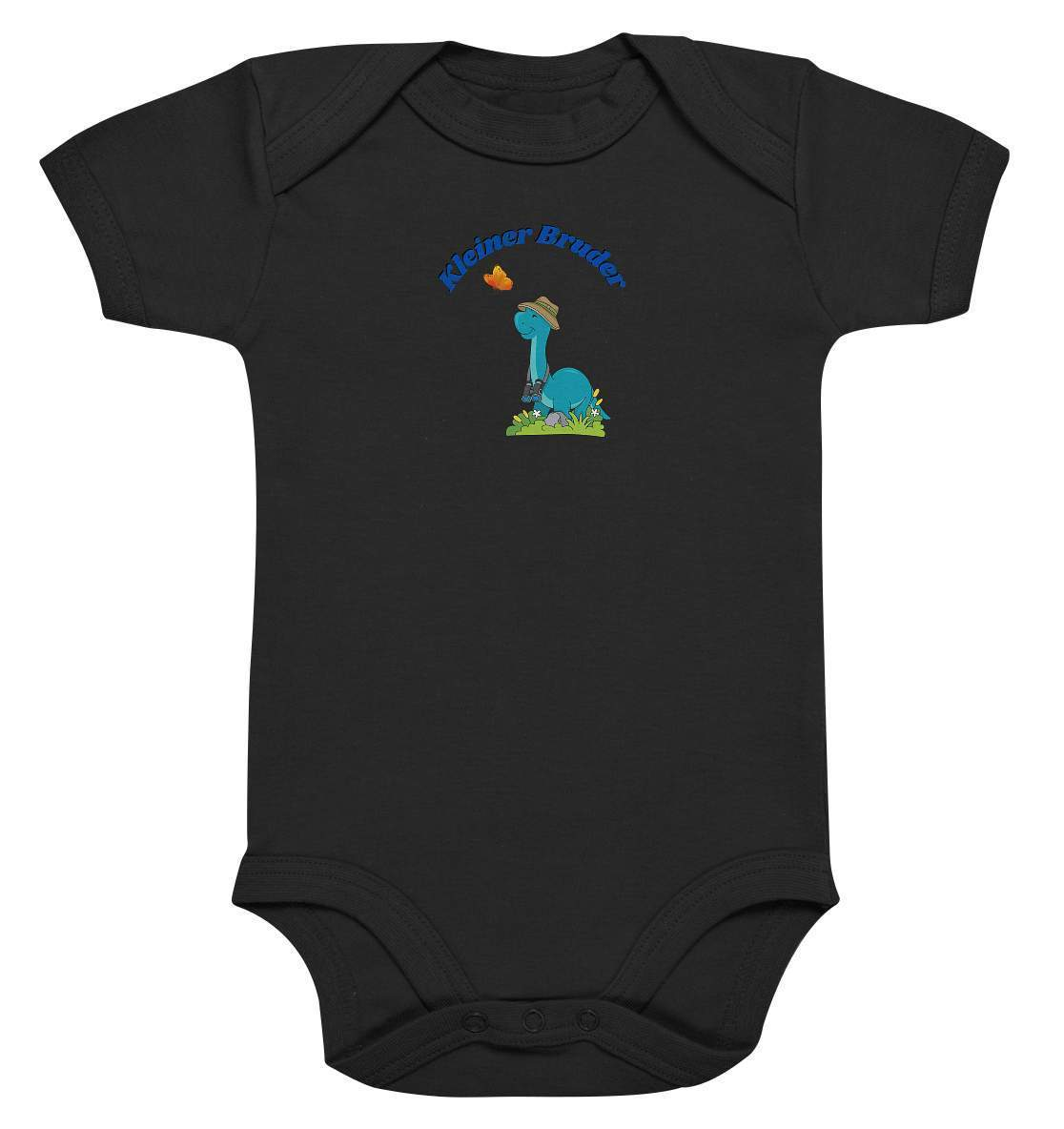 Geschwister Outfit - kleiner Bruder Dino - Baby Bodysuit-brüder,dino entdecken,diplodocus,entdecker,fernglas,Geschenkidee,geschwister,geschwisterliebe,jungen,kleiner bruder,safarihut