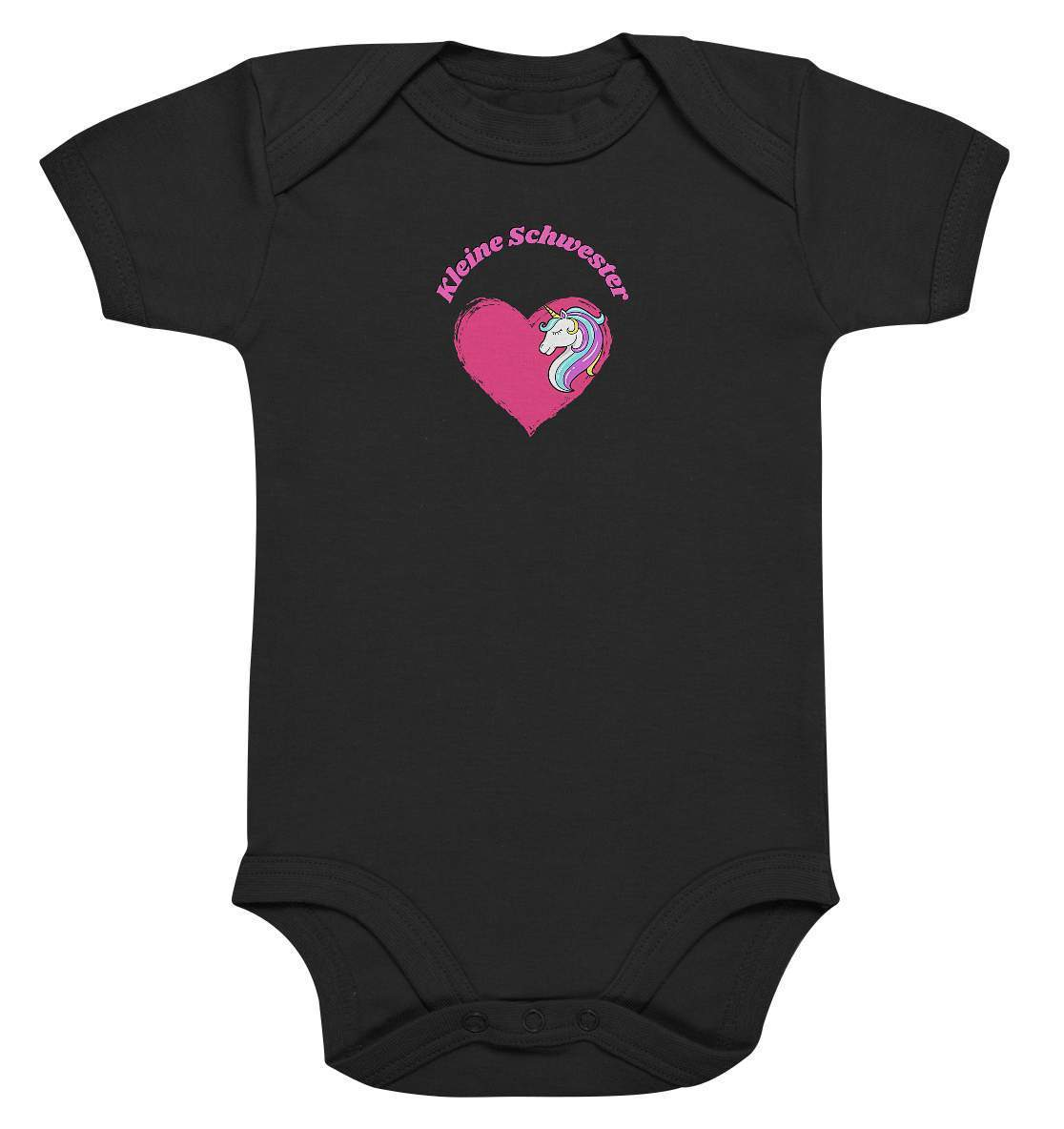 Geschwister Outfit - Kleine Schwester Einhorn - Baby Bodysuit-einhorn,einhornfan,Geschenk,Geschenkidee,geschwister,geschwisterliebe,herz,Kleine schwester,liebe,lieblingsteil,mädchen,perfekte grafik,schwester,stolze schwester,trendy,unicorn,wunderschönes Design