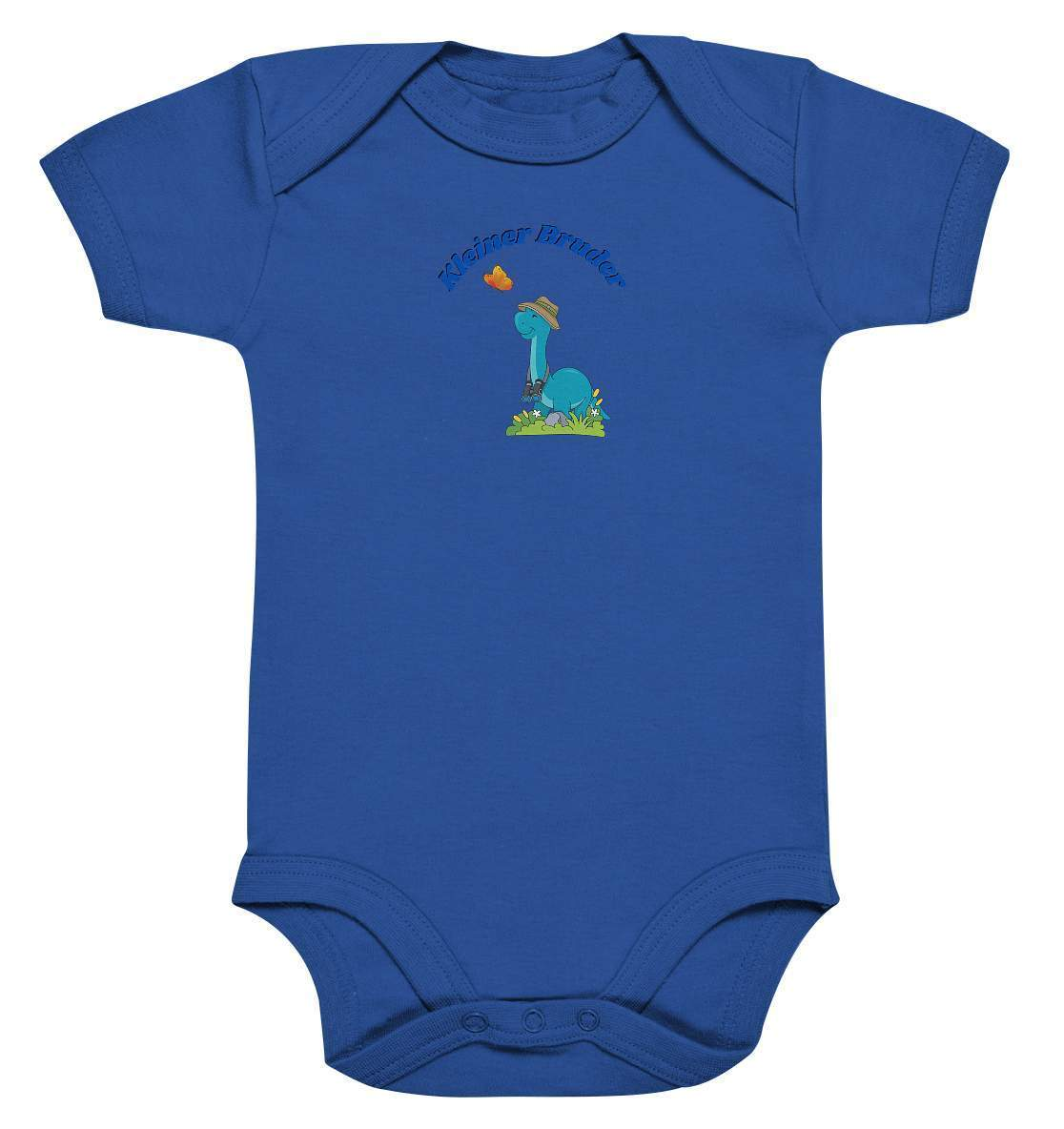 Geschwister Outfit - kleiner Bruder Dino - Baby Bodysuit-brüder,dino entdecken,diplodocus,entdecker,fernglas,Geschenkidee,geschwister,geschwisterliebe,jungen,kleiner bruder,safarihut