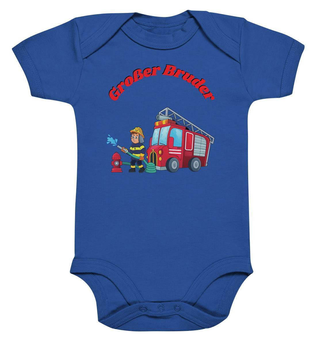 Geschwister Outfit - Großer Bruder Feuerwehr - Baby Bodysuit-berufsfeuerwehr,bruder,feuer löschen,Feuerwehr,feuerwehrauto,feuerwehrfan,Feuerwehrmann,freiwillige feuerwehr,Geschenk,Geschenkidee,geschwister,geschwisterliebe,großer bruder,hydrant,jugendfeuerwehr,jungen,lieblingsteil,löschgruppenfahrzeug,löschwagen,perfekte grafik,trendy,wunderschönes Design