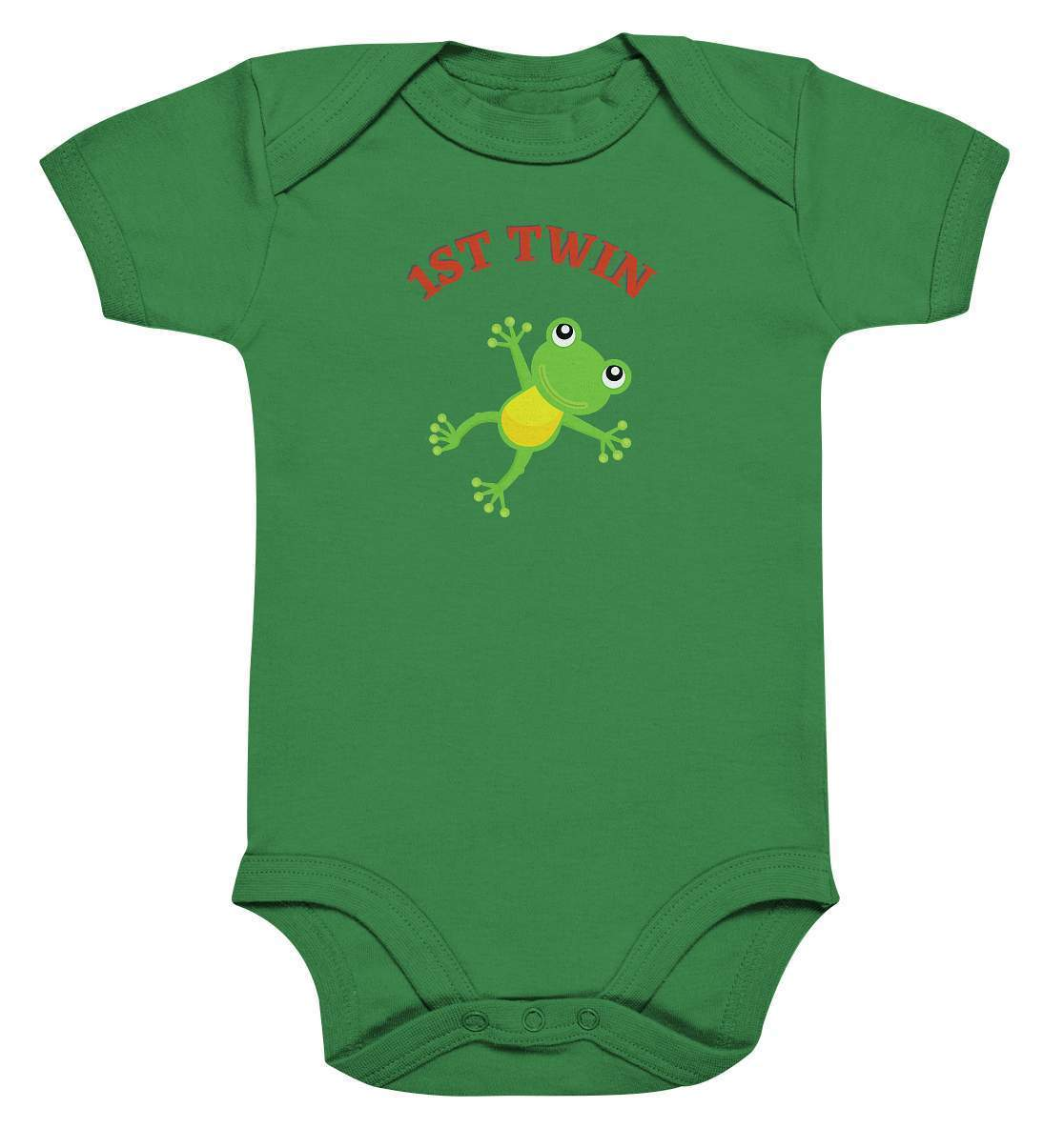 Zwilling Outfit - Erster Zwilling Frosch - Baby Bodysuit-eineiige zwillinge,ertsgeborener,first twin,Frosch,geschwister,geschwisteroutfit,jungen,kinder,mädchen,naturliebe,twin,verwechseln,zweieiige zwillinge,zwillinge,zwillingsjungs,zwillingsmädchen,zwillingsoutfit