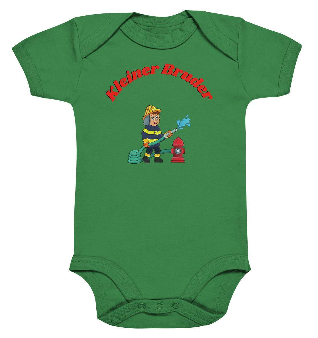 Geschwister Outfit - kleiner Bruder Feuerwehr - Baby Bodysuit-berufsfeuerwehr,bruder,feuer löschen,feuerlöschhydrant,Feuerwehr,feuerwehrfan,Feuerwehrmann,freiwillige feuerwehr,Geschenk,Geschenkidee,geschwister,geschwisterliebe,hydrant,jugendfeuerwehr,jungen,kleiner bruder,lieblingsteil,perfekte grafik,wunderschönes Design