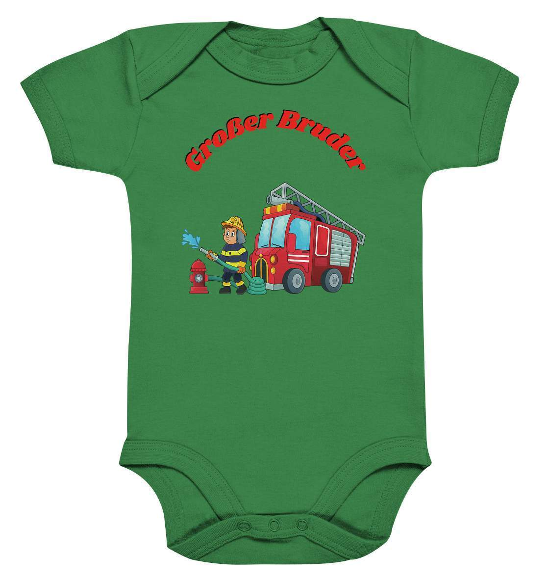 Geschwister Outfit - Großer Bruder Feuerwehr - Baby Bodysuit-berufsfeuerwehr,bruder,feuer löschen,Feuerwehr,feuerwehrauto,feuerwehrfan,Feuerwehrmann,freiwillige feuerwehr,Geschenk,Geschenkidee,geschwister,geschwisterliebe,großer bruder,hydrant,jugendfeuerwehr,jungen,lieblingsteil,löschgruppenfahrzeug,löschwagen,perfekte grafik,trendy,wunderschönes Design