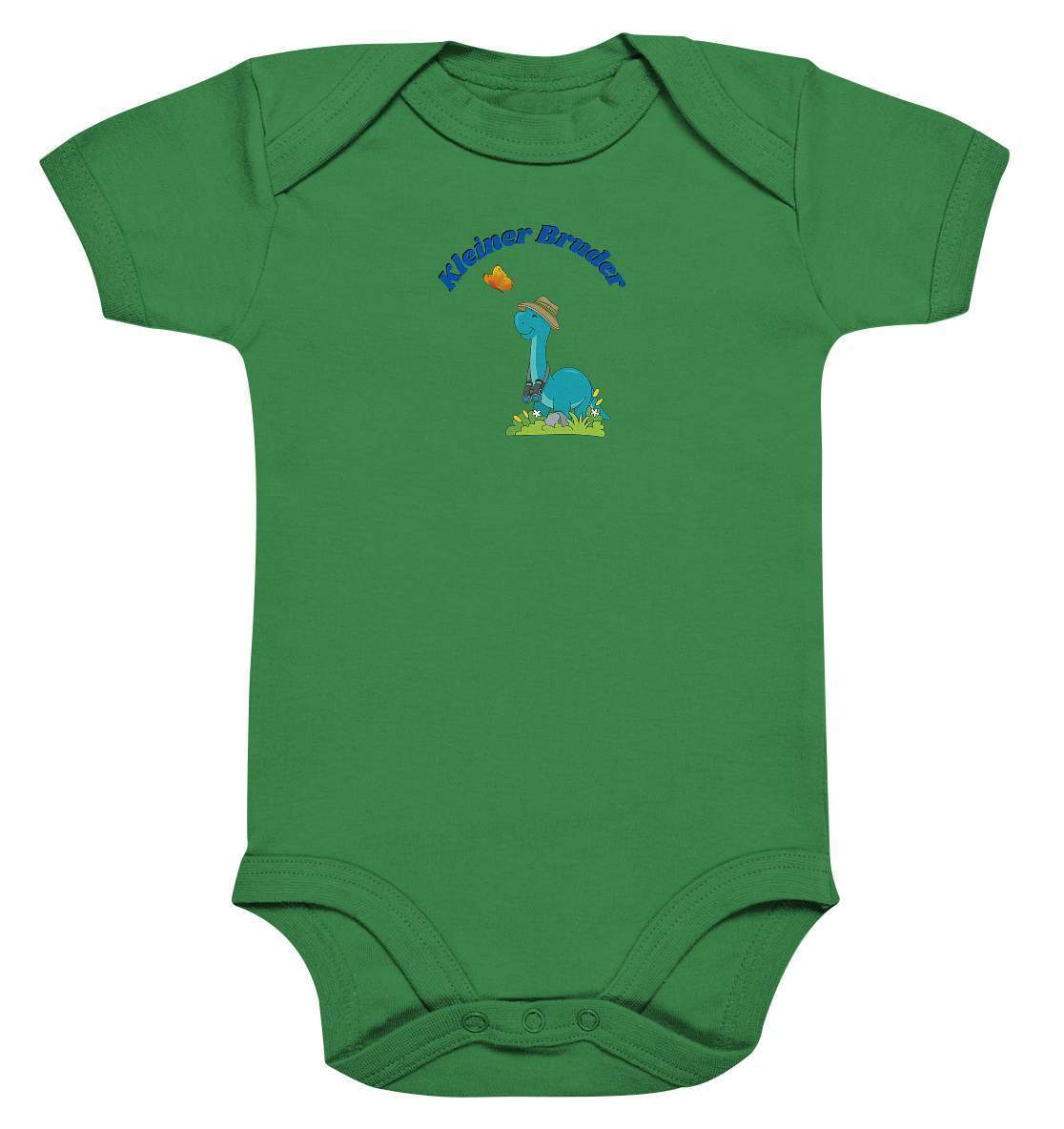 Geschwister Outfit - kleiner Bruder Dino - Baby Bodysuit-brüder,dino entdecken,diplodocus,entdecker,fernglas,Geschenkidee,geschwister,geschwisterliebe,jungen,kleiner bruder,safarihut