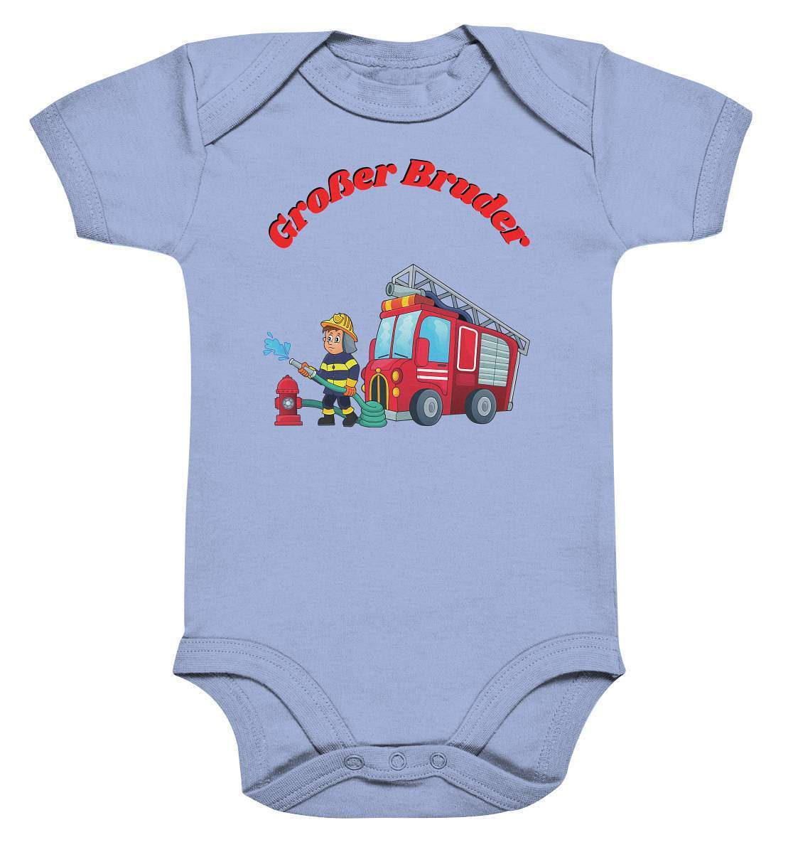 Geschwister Outfit - Großer Bruder Feuerwehr - Baby Bodysuit-berufsfeuerwehr,bruder,feuer löschen,Feuerwehr,feuerwehrauto,feuerwehrfan,Feuerwehrmann,freiwillige feuerwehr,Geschenk,Geschenkidee,geschwister,geschwisterliebe,großer bruder,hydrant,jugendfeuerwehr,jungen,lieblingsteil,löschgruppenfahrzeug,löschwagen,perfekte grafik,trendy,wunderschönes Design