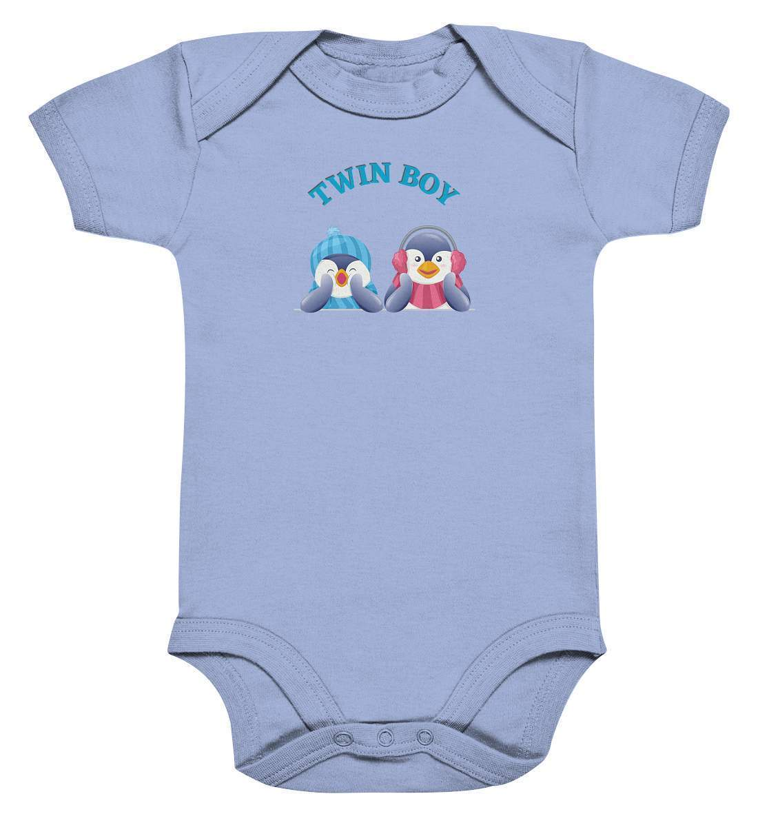 Zwilling Outfit - Twin Boy Pinguin liegt - Baby Bodysuit-geschwister,geschwisteroutfit,junge,kinder,Pinguin,sohn,twin,twin boy,zweieiig,zweieiige zwillinge,zwillinge,zwillingsjunge,zwillingsoutfit