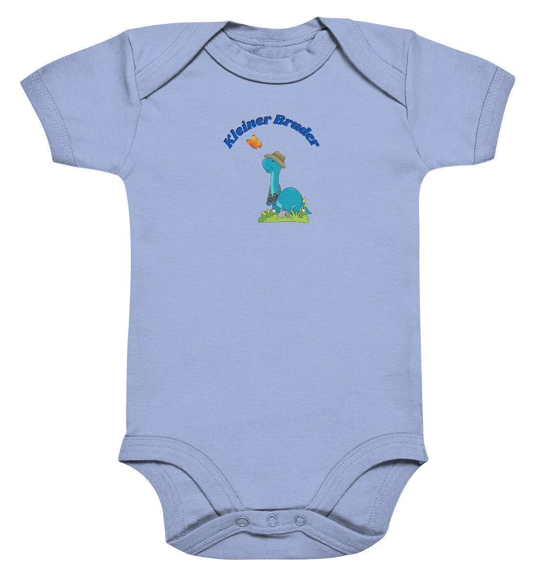 Geschwister Outfit - kleiner Bruder Dino - Baby Bodysuit-brüder,dino entdecken,diplodocus,entdecker,fernglas,Geschenkidee,geschwister,geschwisterliebe,jungen,kleiner bruder,safarihut