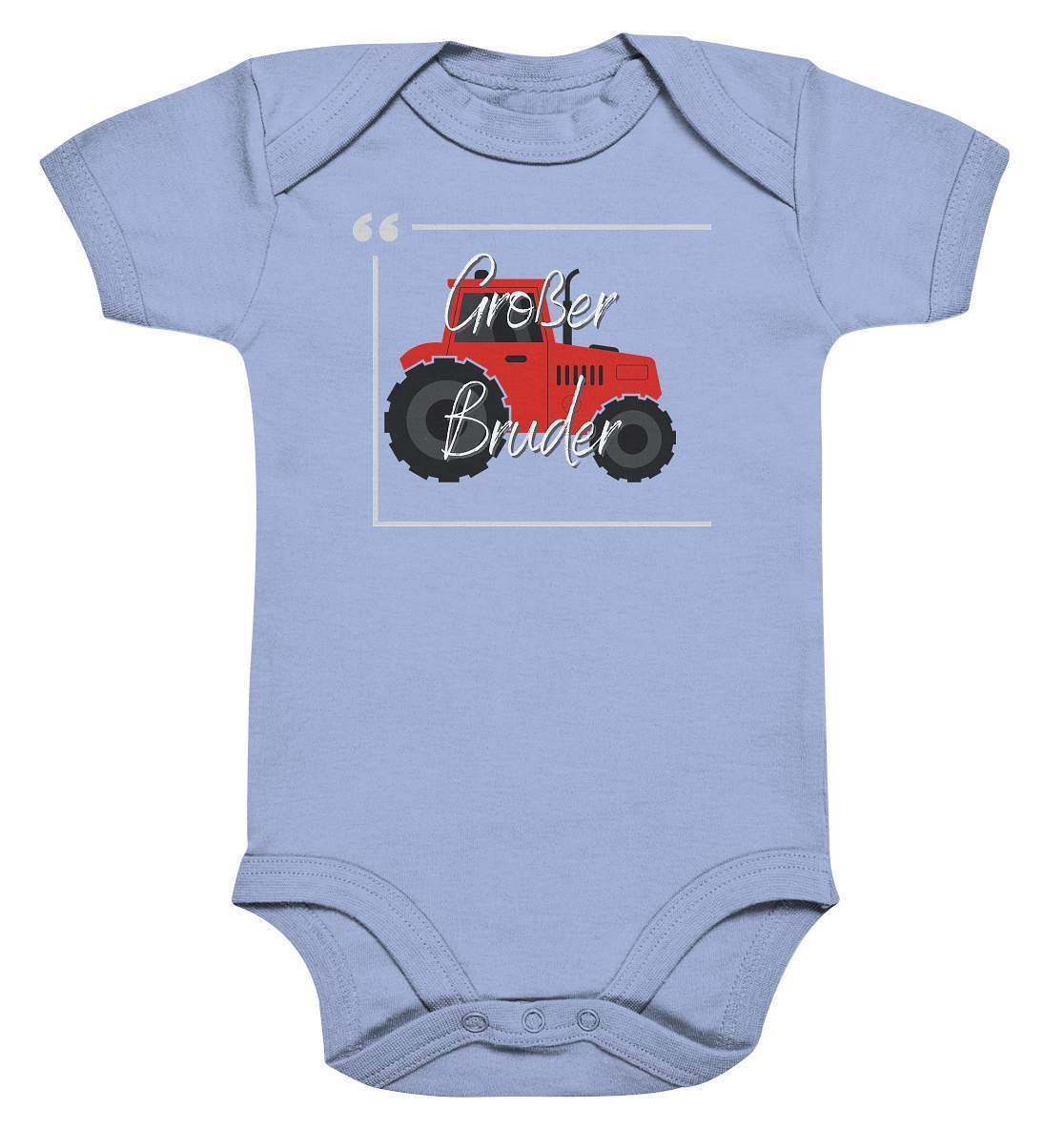 Baby Kurzarmbody Geschwisterliebe - Großer Bruder Traktor - Baby Bodysuit-bruder,einmalig,Geschenk,geschenkidee,geschwister,geschwisterliebe,geschwisteroutfit,großer bruder,jungen,kleinkind,lieblingsteil,perfekte grafik,roter Traktor,Traktor entdecken,Traktoren,Traktorfan,trendy,wunderschönes Design