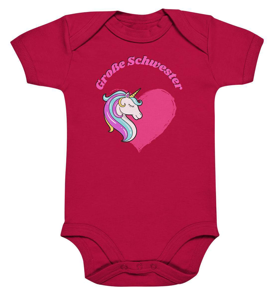 Geschwister Outfit - Große Schwester Einhorn - Baby Bodysuit-einhorn,einhornfan,Geschenk,Geschenkidee,geschwister,geschwisterliebe,große schwester,herz,liebe,lieblingsteil,mädchen,perfekte grafik,schwester,stolze schwester,trendy,unicorn,wunderschönes Design