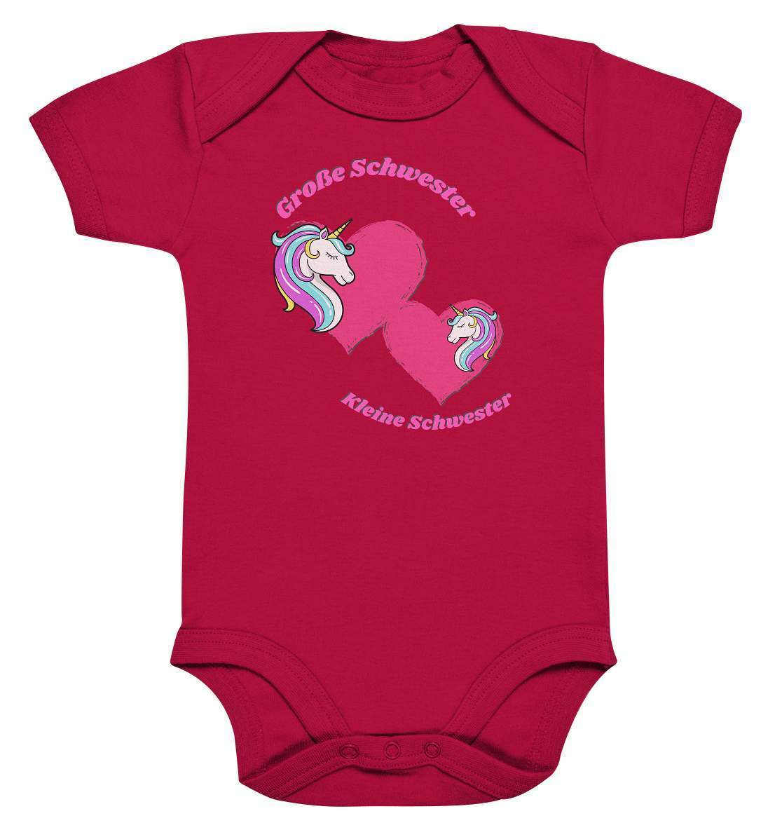 Geschwister Outfit - Schwestern Einhorn - Baby Bodysuit-einhorn,einhornfan,enkeltochter,Geschenk,Geschenkidee,geschwister,geschwisterliebe,große Schwester,herz,Kleine schwester,liebe,lieblingsschwester,lieblingsteil,mädchen,perfekte grafik,schwester,Schwestern,stolze schwester,tochter,unicorn,wunderschönes Design