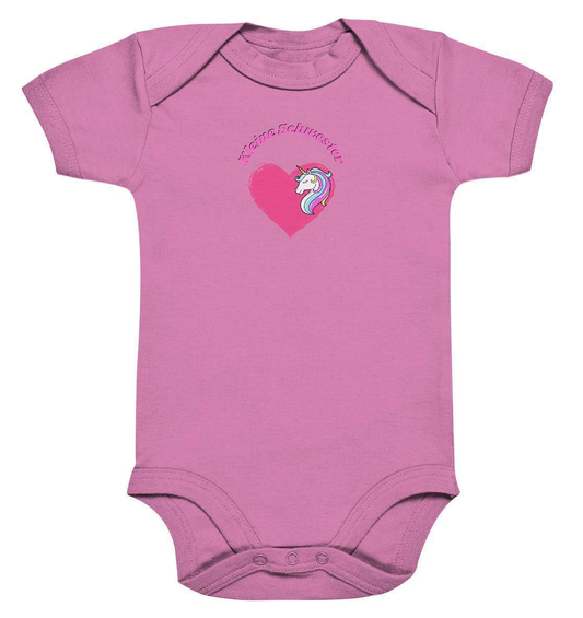 Geschwister Outfit - Kleine Schwester Einhorn - Baby Bodysuit-einhorn,einhornfan,Geschenk,Geschenkidee,geschwister,geschwisterliebe,herz,Kleine schwester,liebe,lieblingsteil,mädchen,perfekte grafik,schwester,stolze schwester,trendy,unicorn,wunderschönes Design