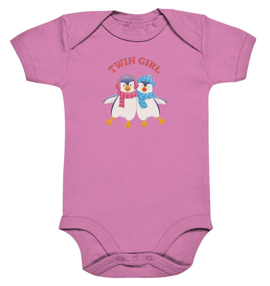 Zwilling Outfit - Twin Girl Pinguin steht - Baby Bodysuit-geschwister,geschwisteroutfit,kinder,mädchen,Pinguin,tochter,twin,twin girl,zweieiig,zweieiige zwillinge,zwillinge,zwillingsmädchen,zwillingsoutfit