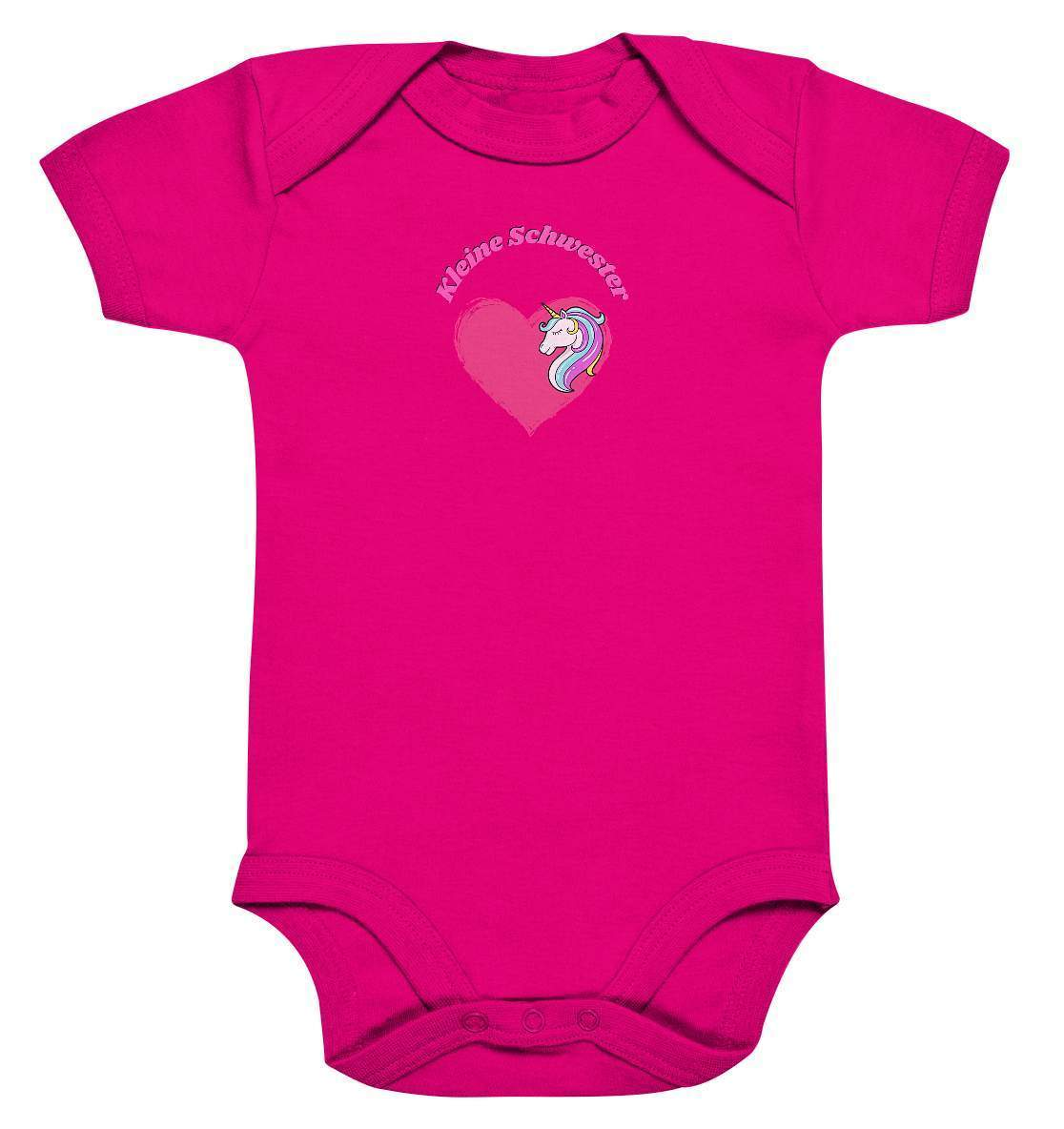 Geschwister Outfit - Kleine Schwester Einhorn - Baby Bodysuit-einhorn,einhornfan,Geschenk,Geschenkidee,geschwister,geschwisterliebe,herz,Kleine schwester,liebe,lieblingsteil,mädchen,perfekte grafik,schwester,stolze schwester,trendy,unicorn,wunderschönes Design