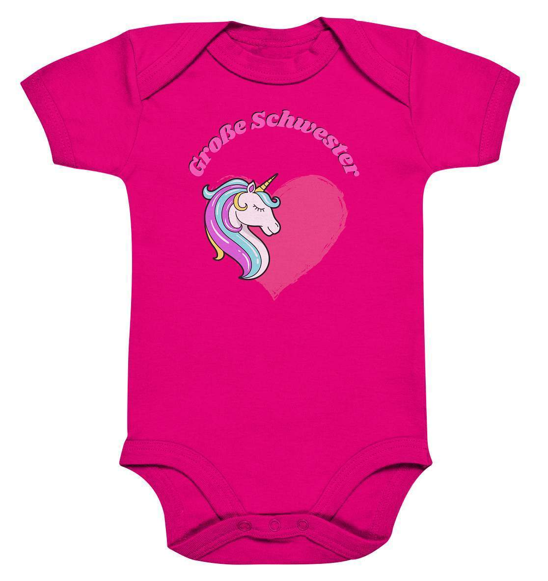 Geschwister Outfit - Große Schwester Einhorn - Baby Bodysuit-einhorn,einhornfan,Geschenk,Geschenkidee,geschwister,geschwisterliebe,große schwester,herz,liebe,lieblingsteil,mädchen,perfekte grafik,schwester,stolze schwester,trendy,unicorn,wunderschönes Design