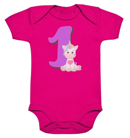 1. Geburtstag Outfit - Einhorn - Baby Bodysuit-1 jahr,1.geburtstag,baby,einhorn,eins,erster geburtstag,feier,geburtstag,geburtstagsbody,geburtstagsgeschenk,geburtstagsoutfit,Geschenk,Geschenkidee,großes mädchen,kein baby mehr,kleinkind,kurzarmbody,lieblingsteil,mädchen,perfekte grafik,süßer body,trendy,unicorn,wunderschönes Design